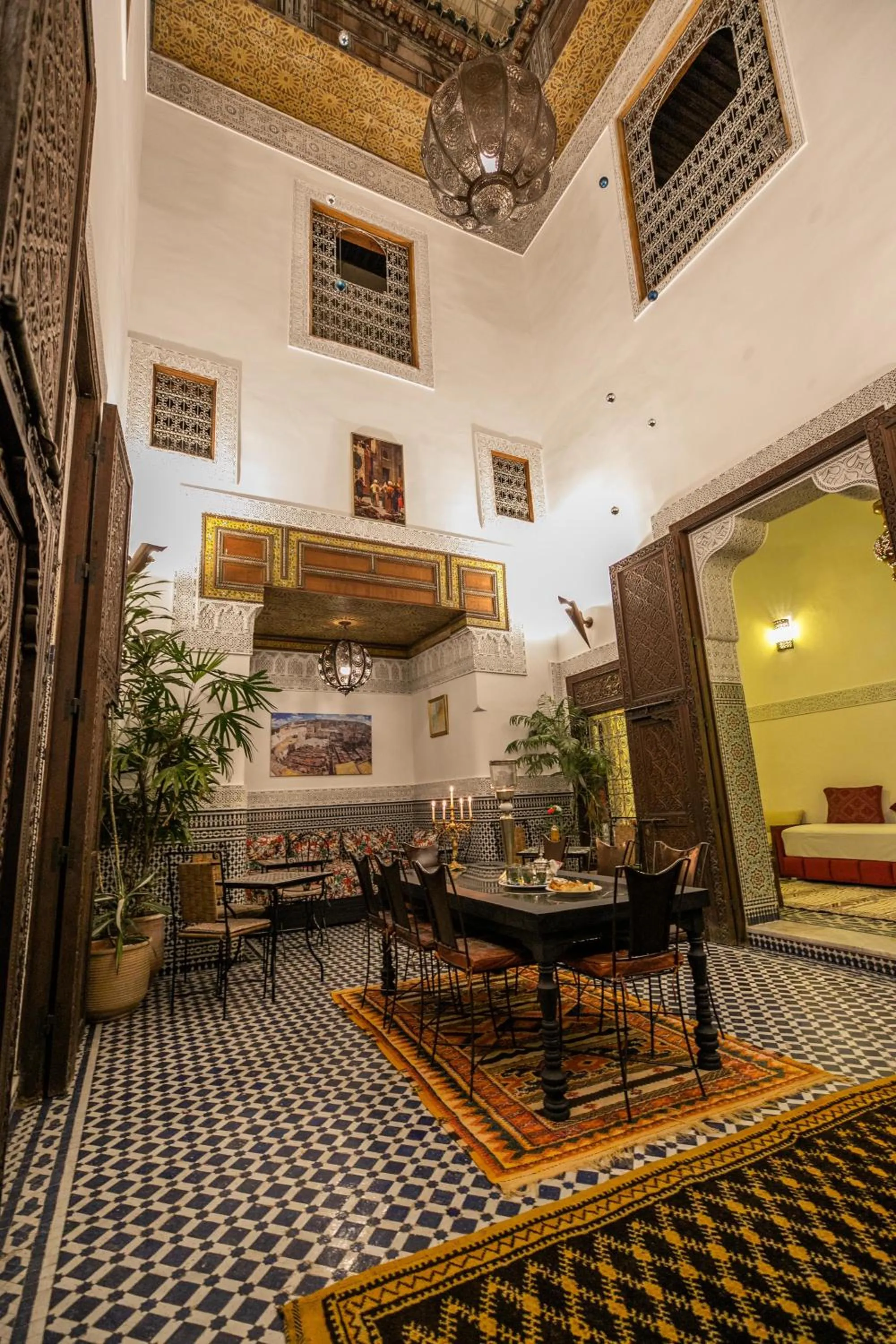 Living room in La Cheminée Bleue Fes