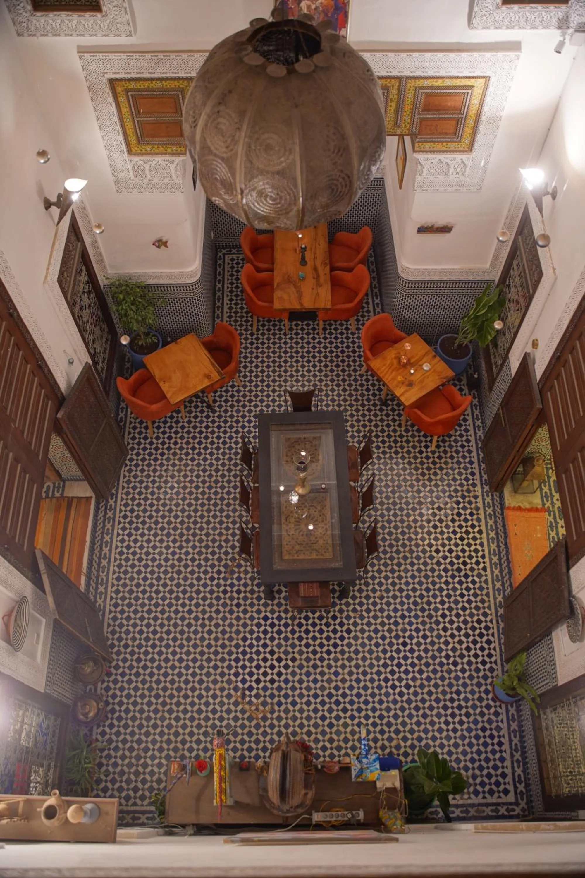 Living room in La Cheminée Bleue Fes