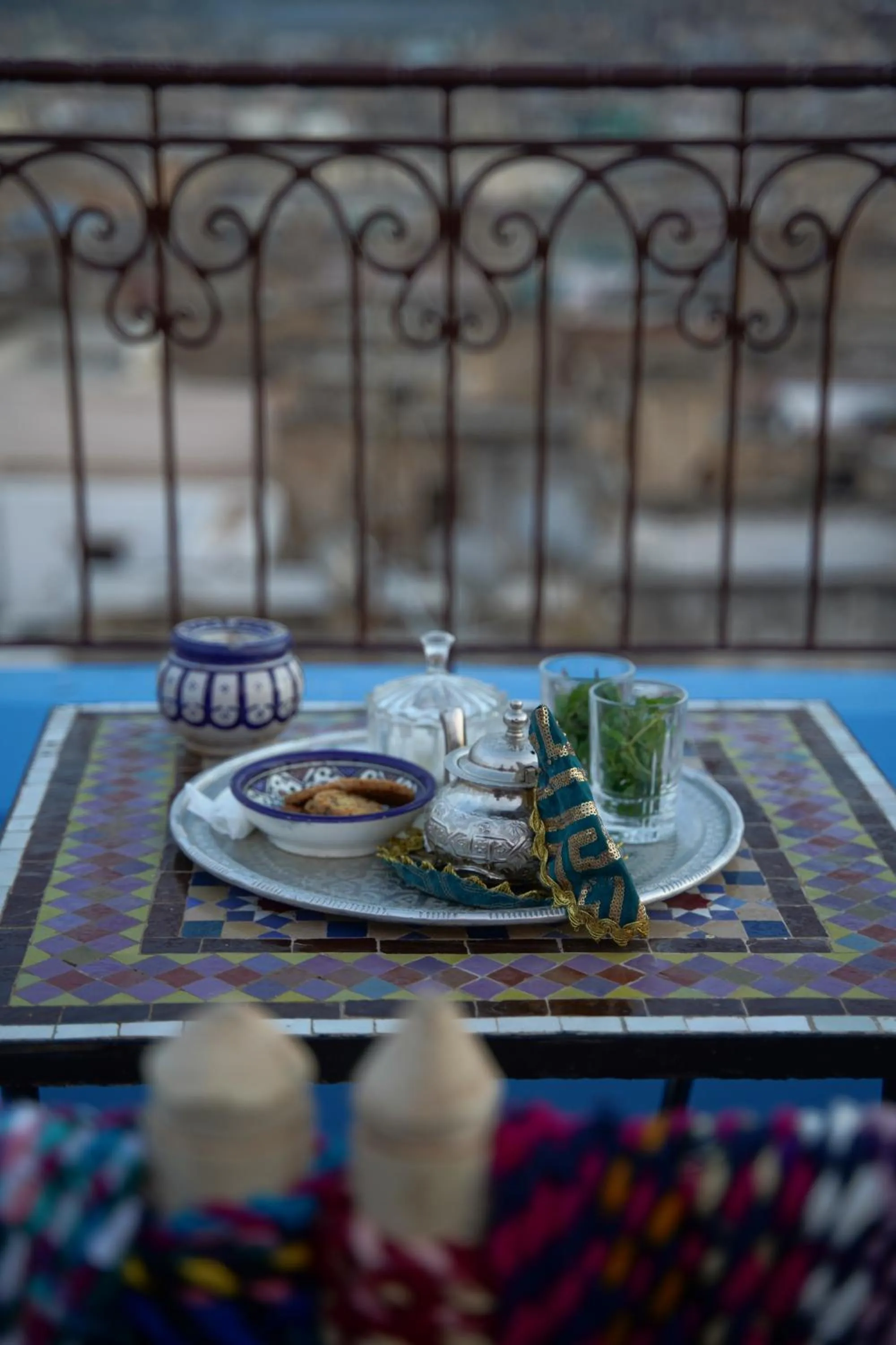 Dining area in La Cheminée Bleue Fes