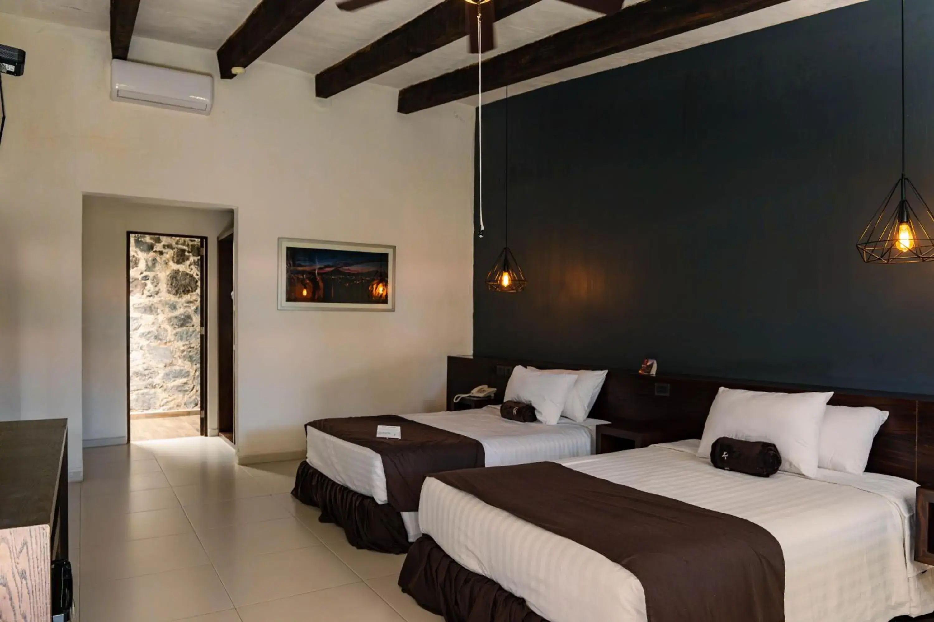 Standard Double Room with Two Double Beds in Río Tinto Hotel Boutique Standard Double Room with Two Double Beds in Río Tinto Hotel Boutique