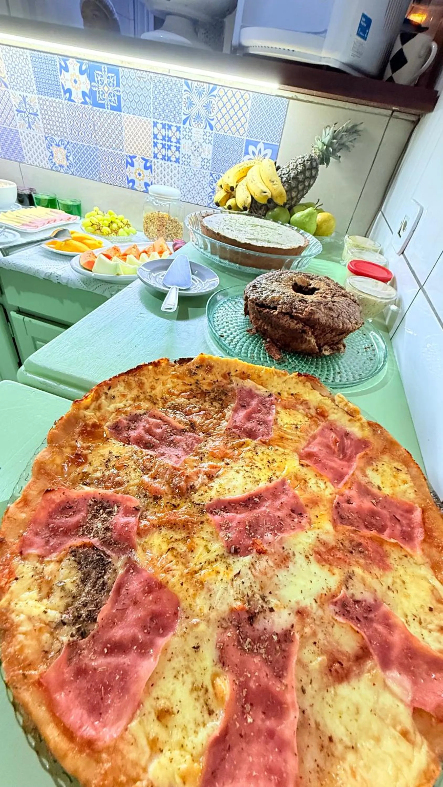 Buffet breakfast in Pousada Cores Do Mar