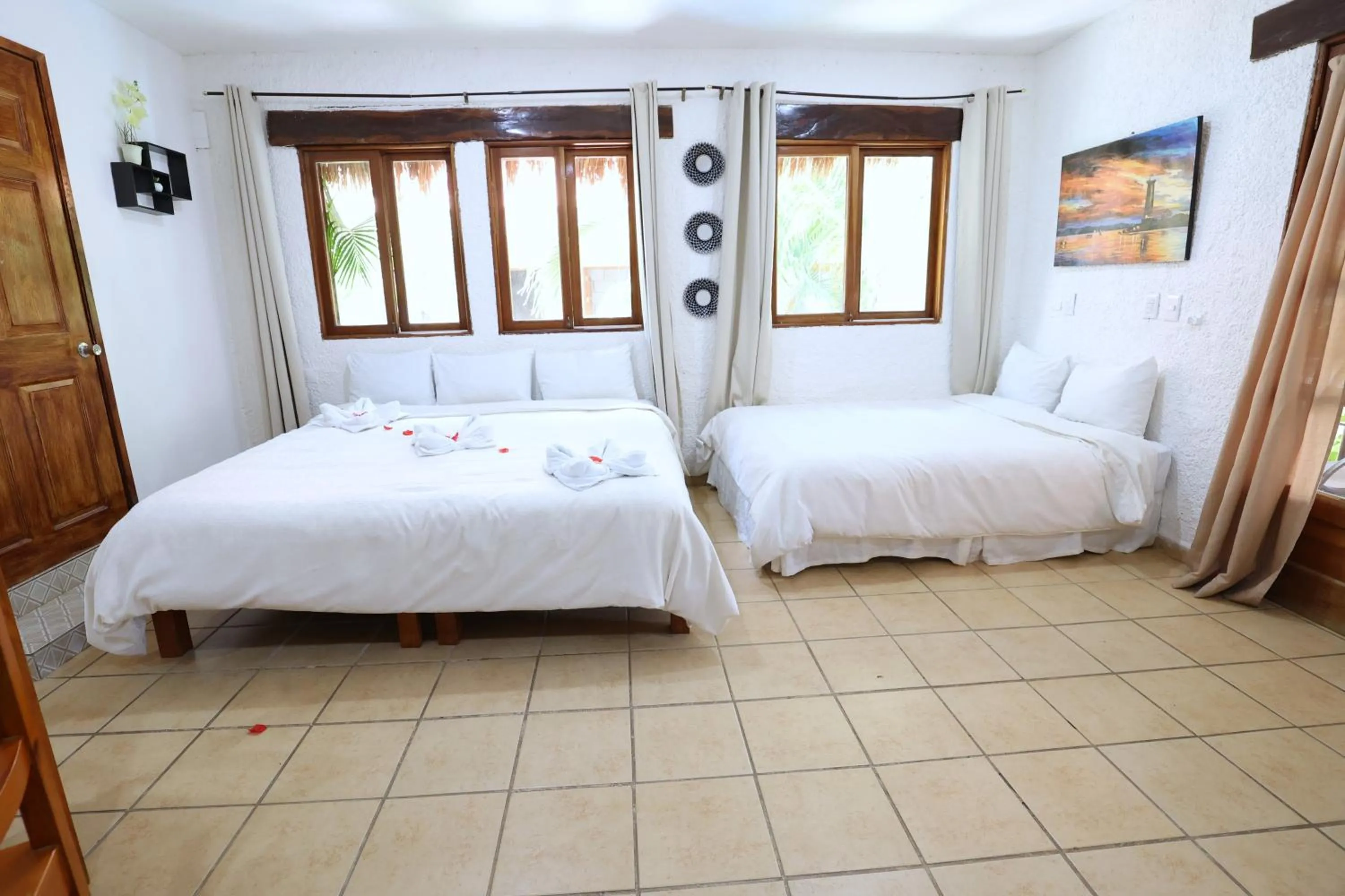 Bed in Hotel Bosque Caribe, 5th Av. zone