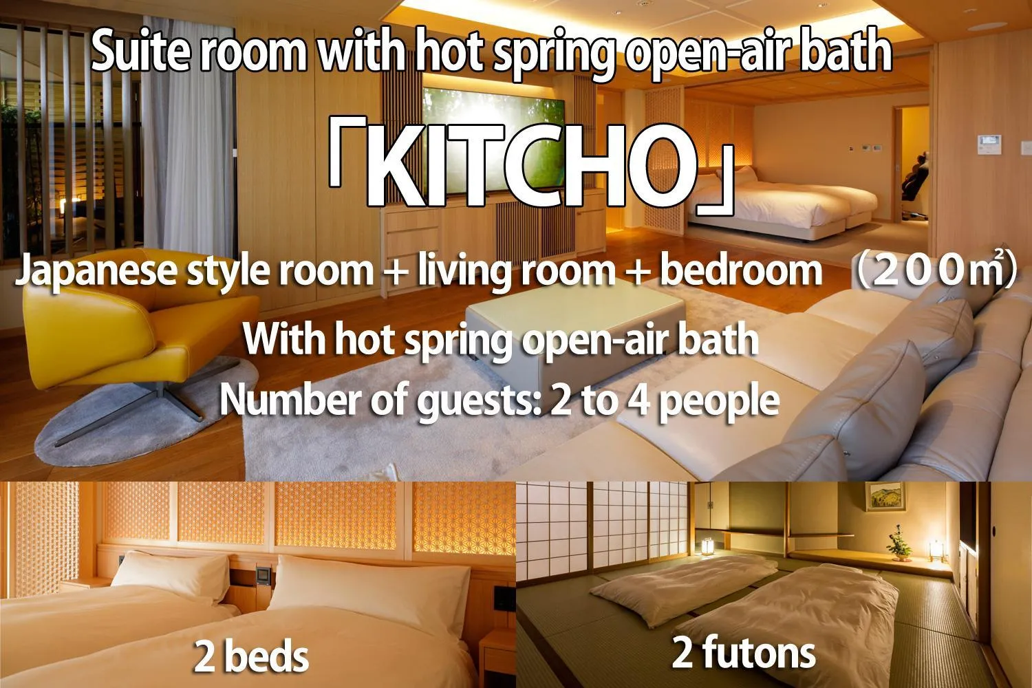 Photo of the whole room, Bed in Kinzan