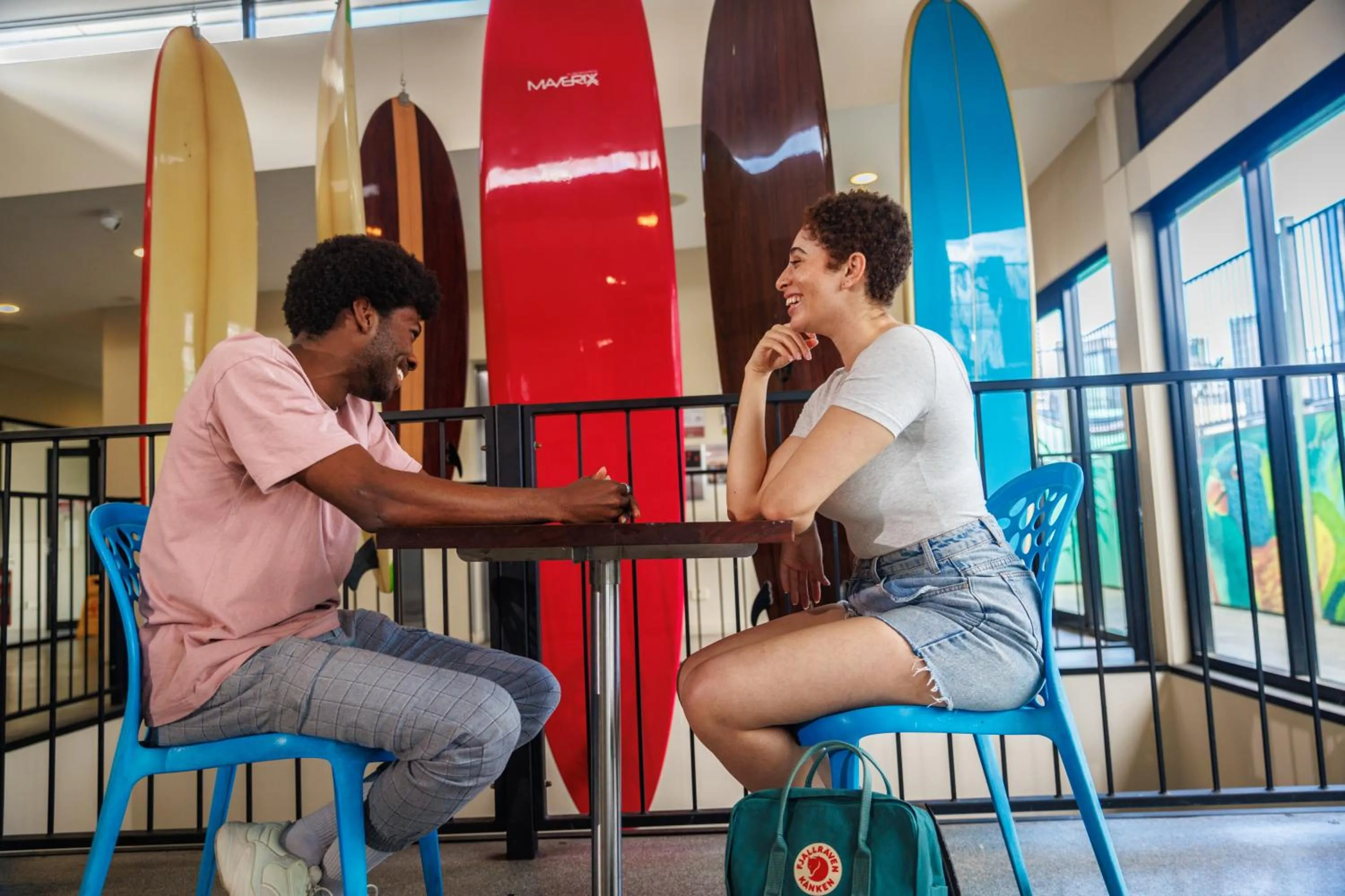 Communal kitchen in YHA Brisbane City
