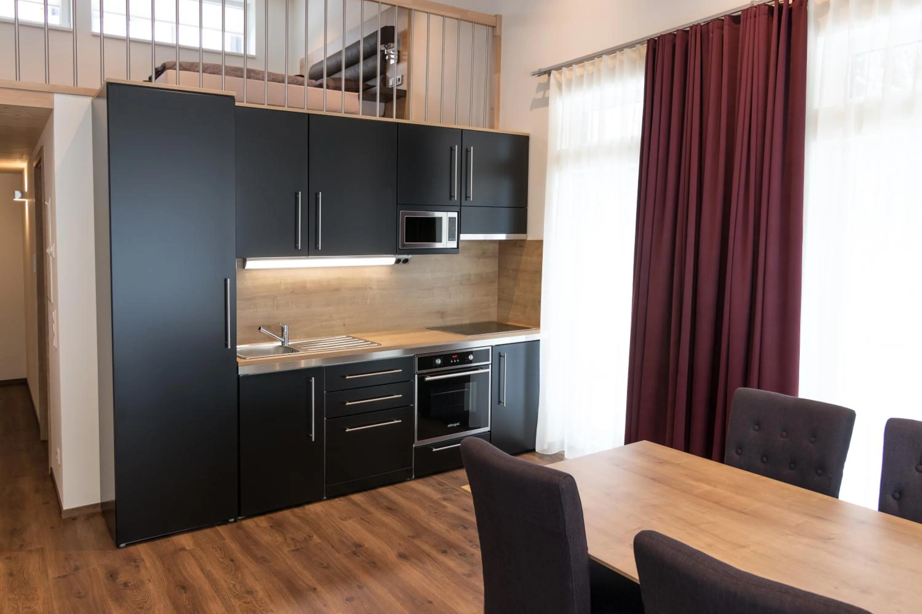 Kitchen or kitchenette in Waldhotel Rainau