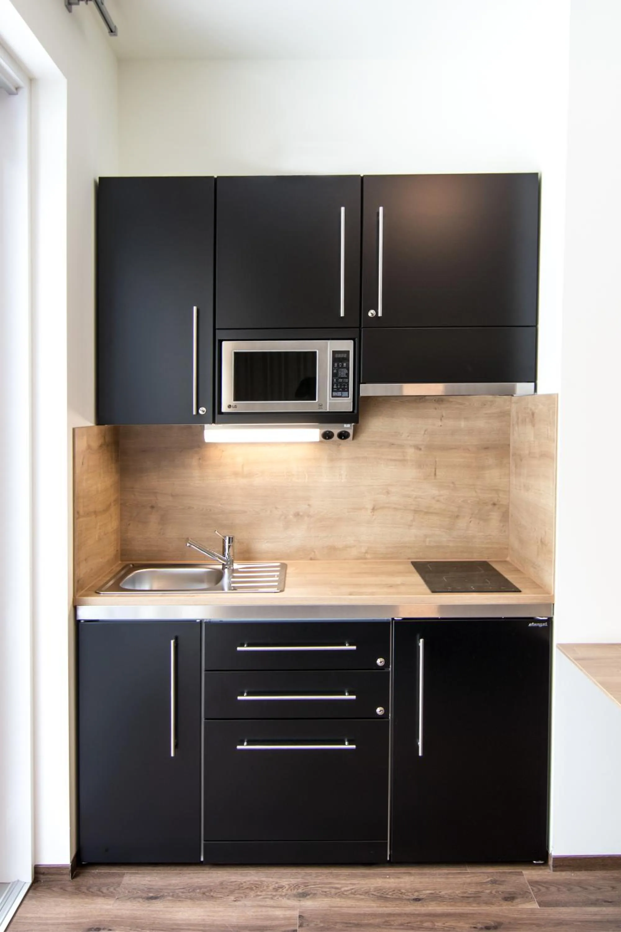 Kitchen or kitchenette in Waldhotel Rainau