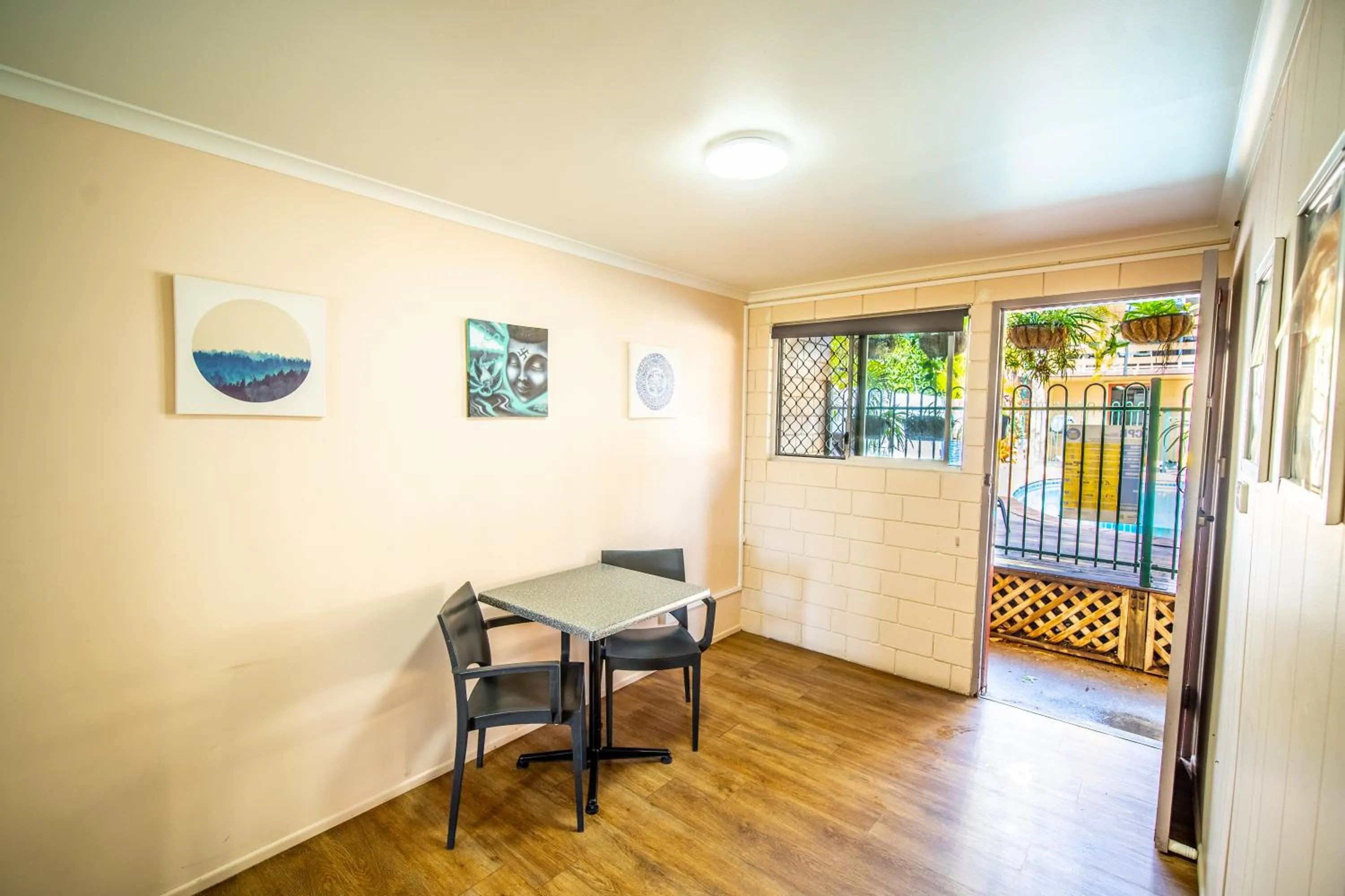 Seating area in The Hostel, Airlie Beach