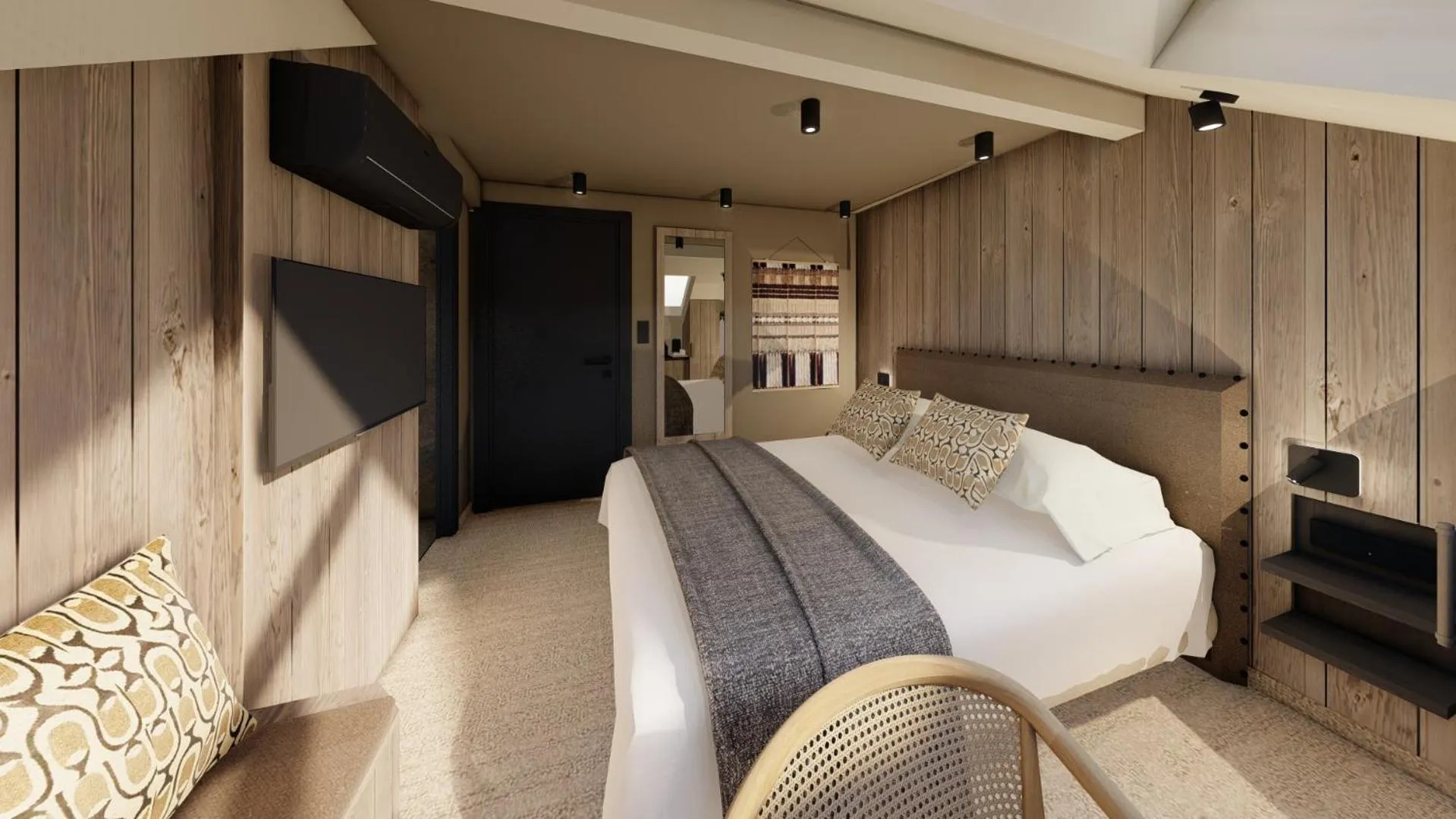 Bed in Hôtel - Restaurant Le Couchetat