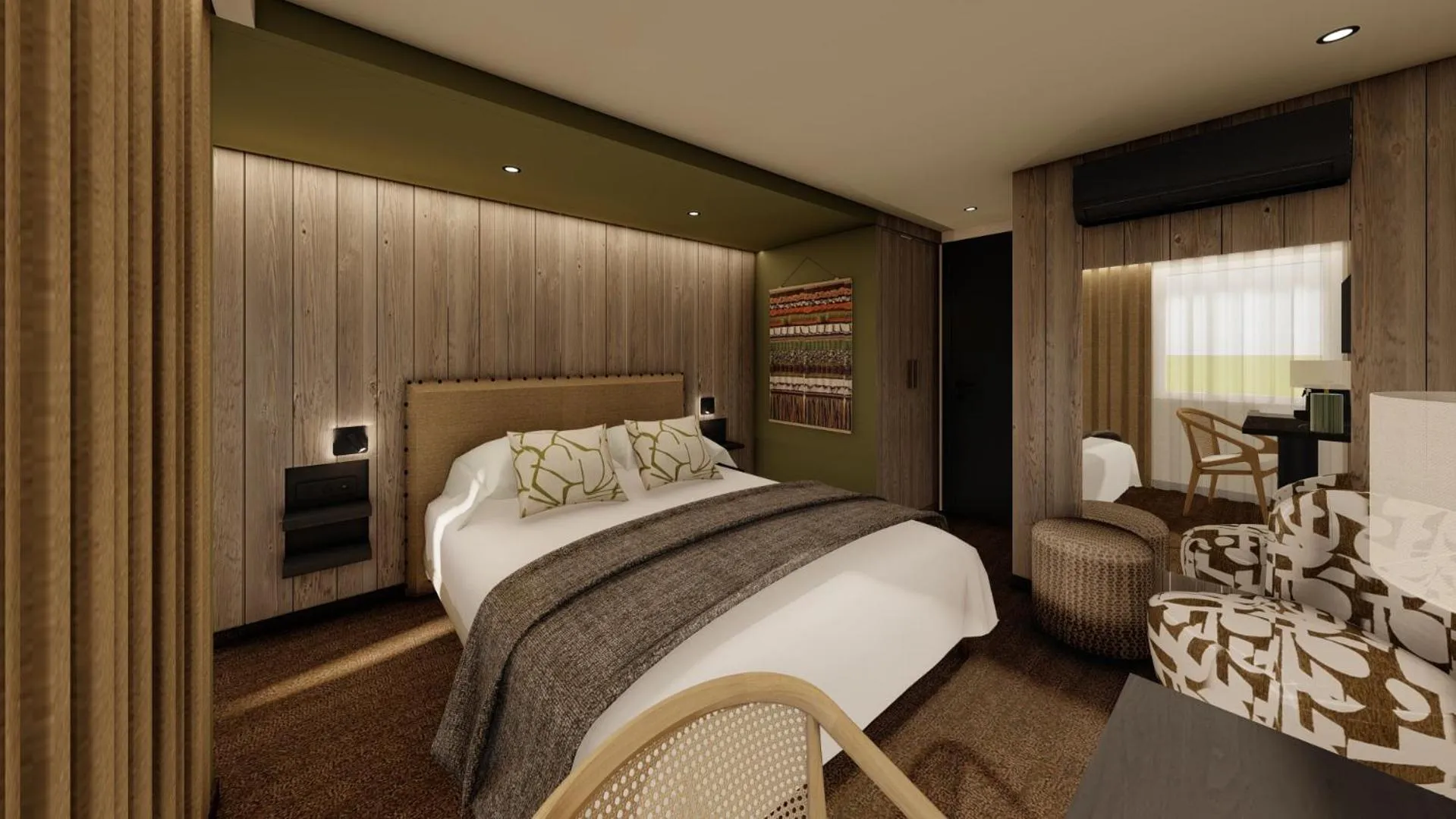 Bed in Hôtel - Restaurant Le Couchetat