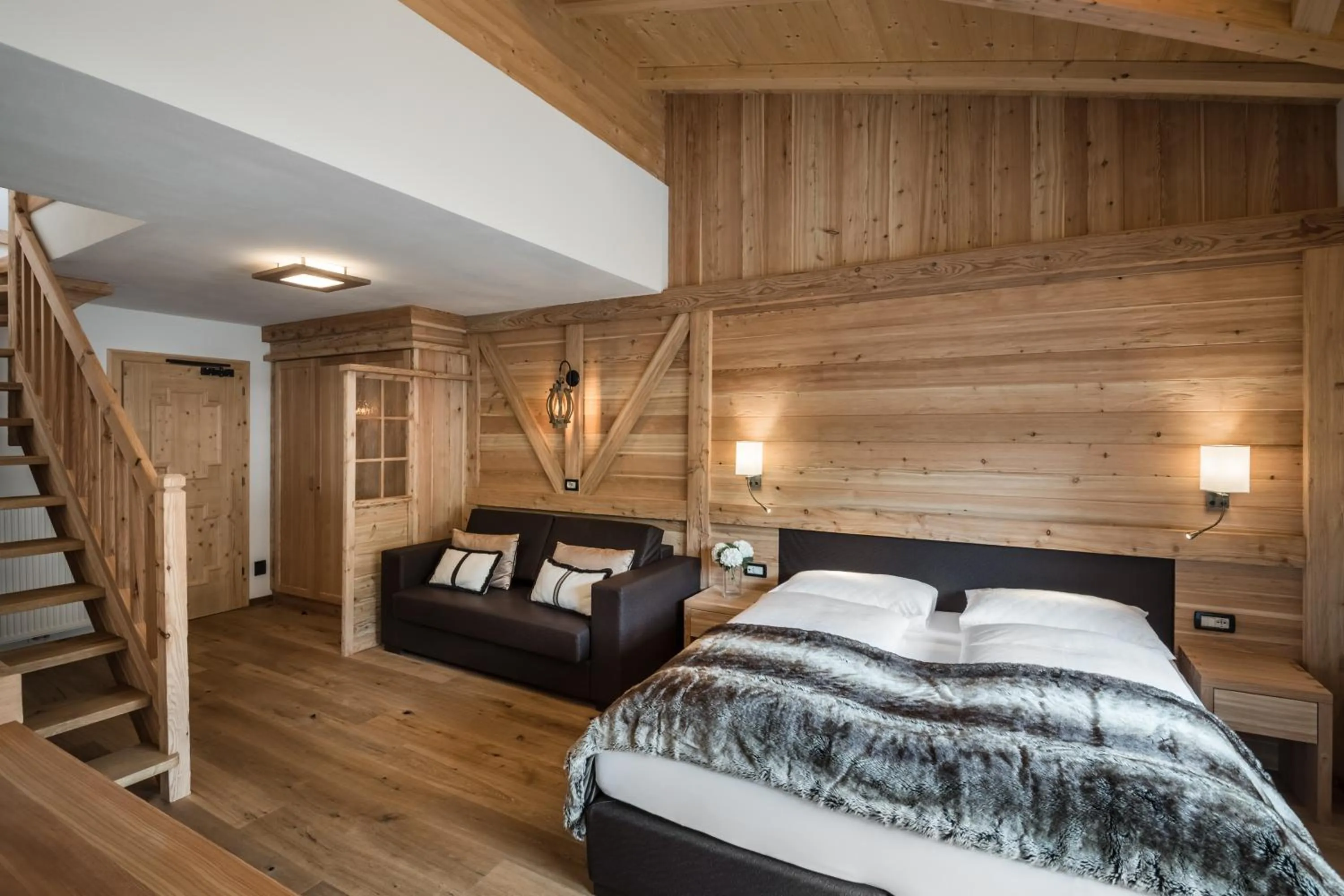 Bed in Alpenhotel Plaza