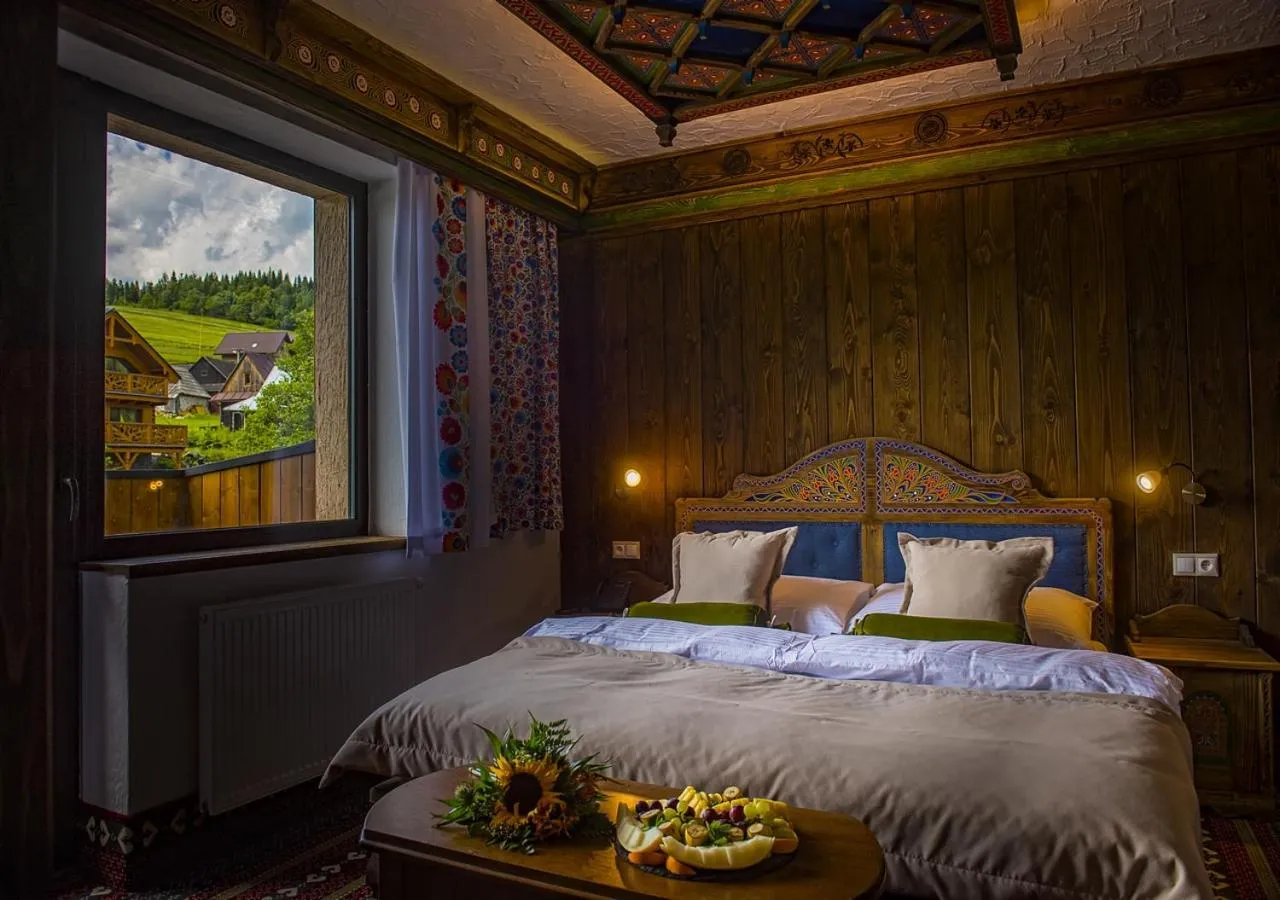 Balcony/Terrace, Bed in Grand Hotel**** Bachledka Strachan