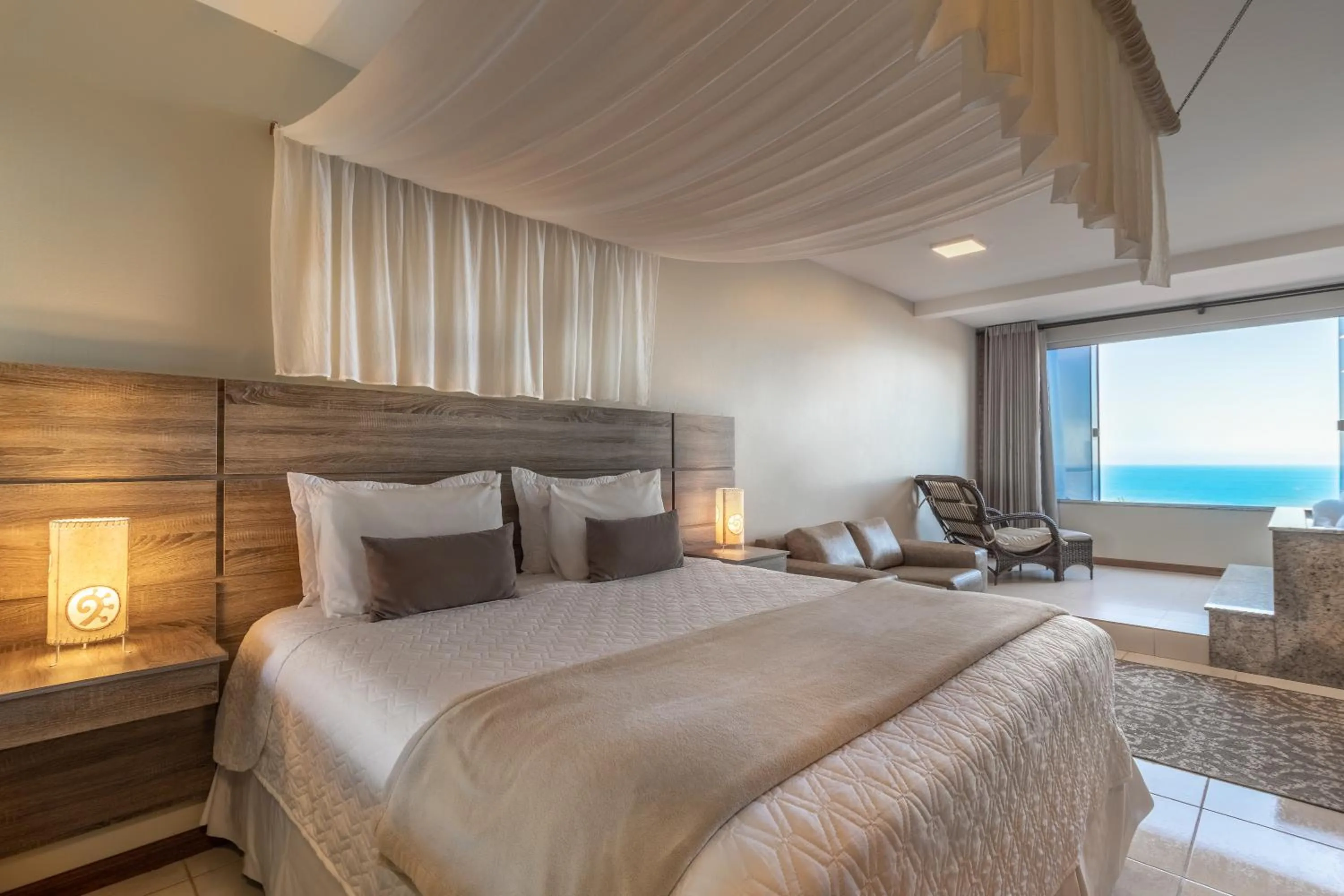 View (from property/room), Bed in Pousada Rêmora