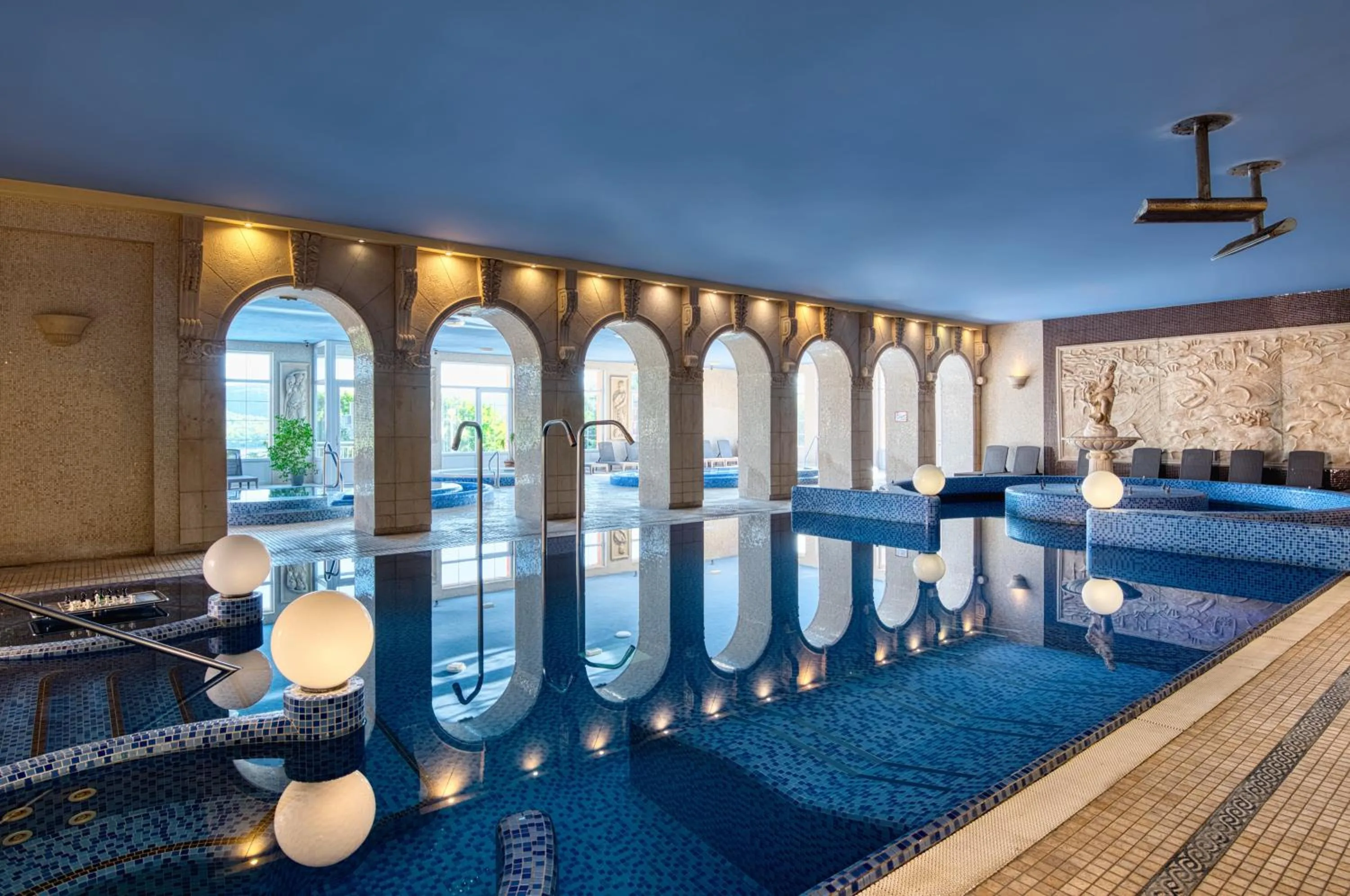 Pool view in Hotel Bellevue Esztergom