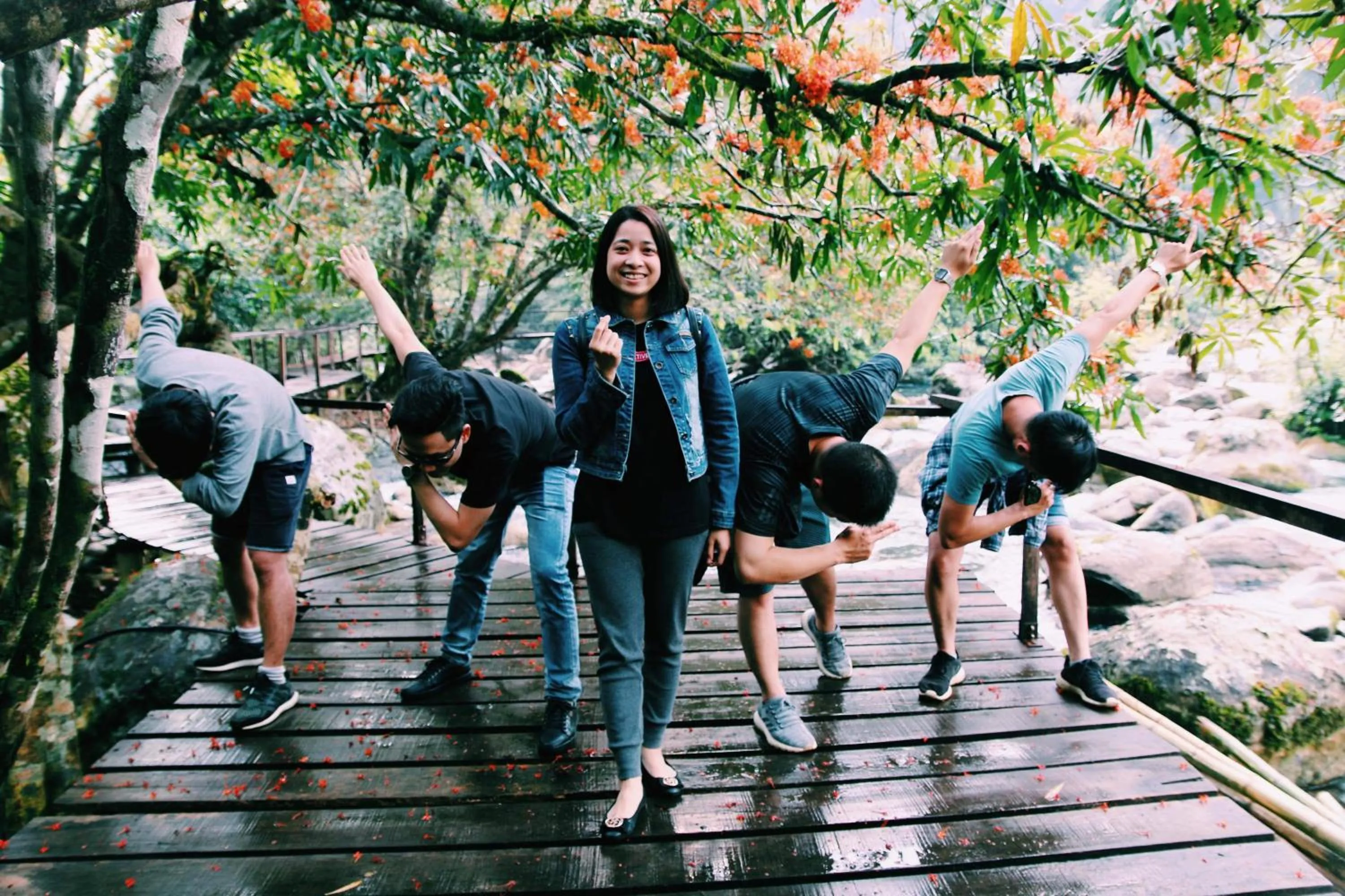group of guests in Carambola Bungalow