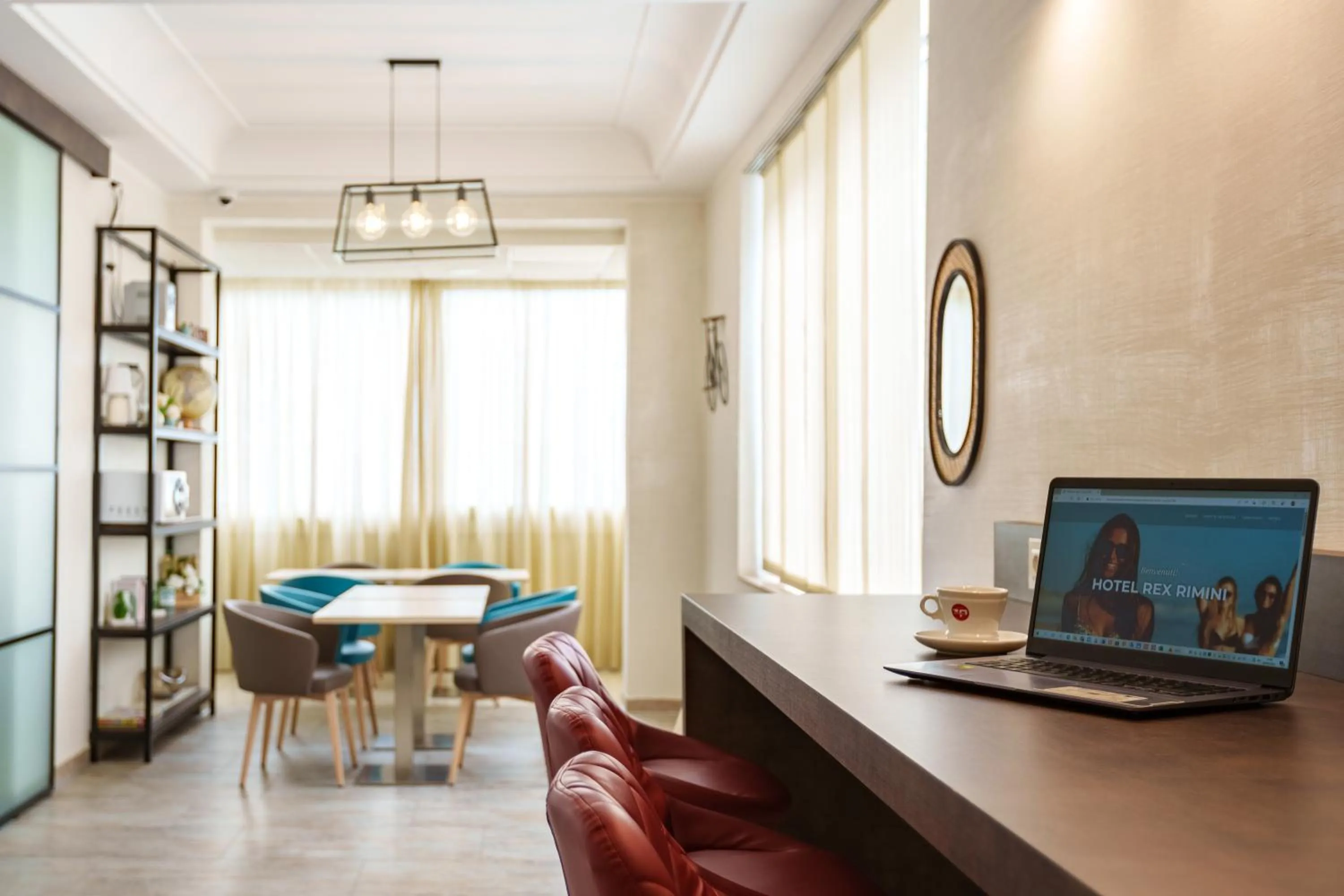 Communal lounge/ TV room in Hotel Rex Rimini