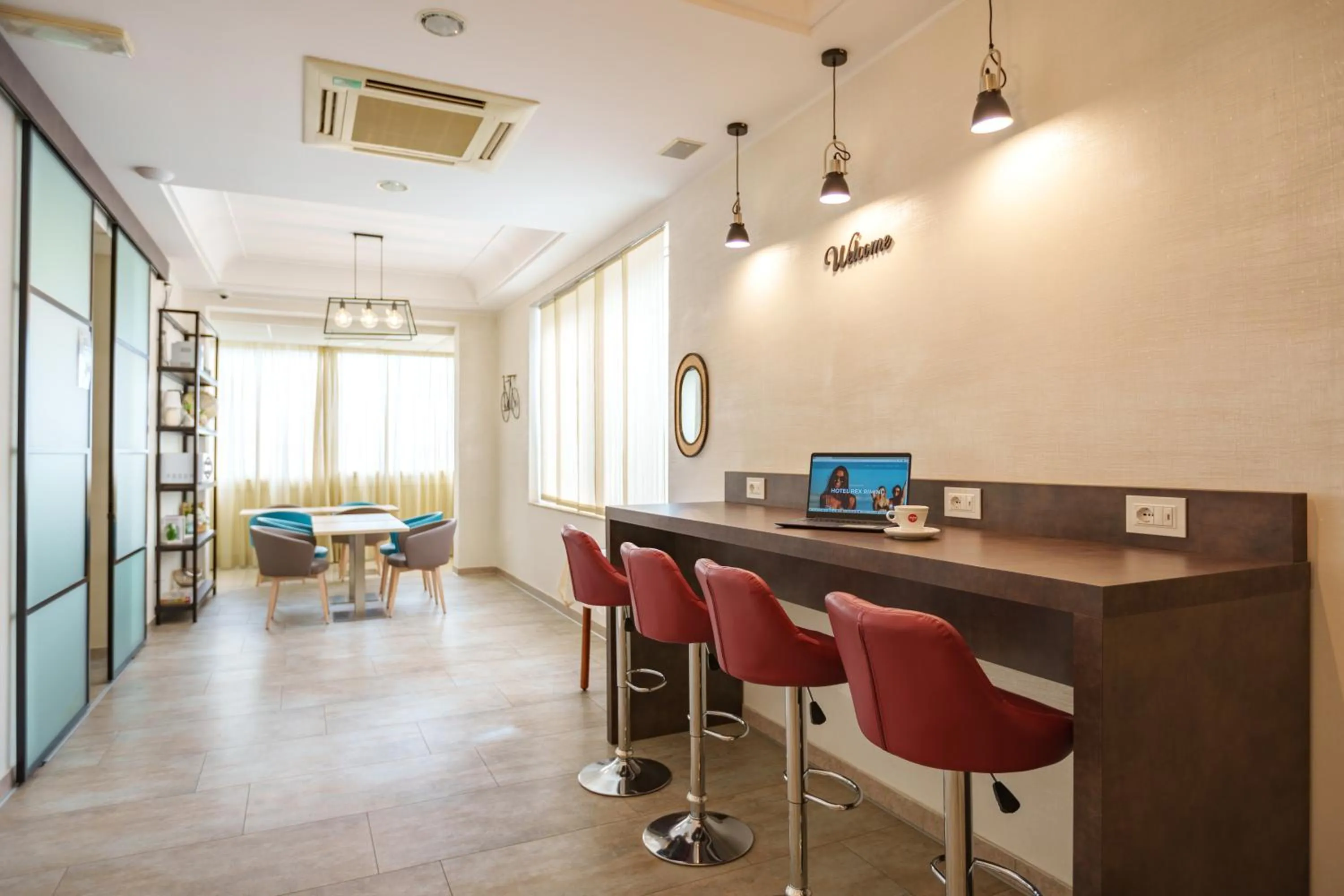 Communal lounge/ TV room in Hotel Rex Rimini