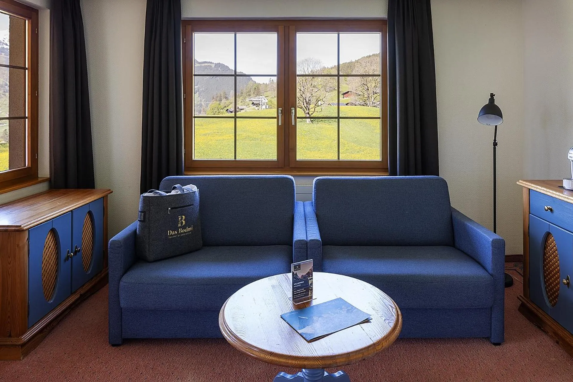 Seating area in Hotel Bodmi