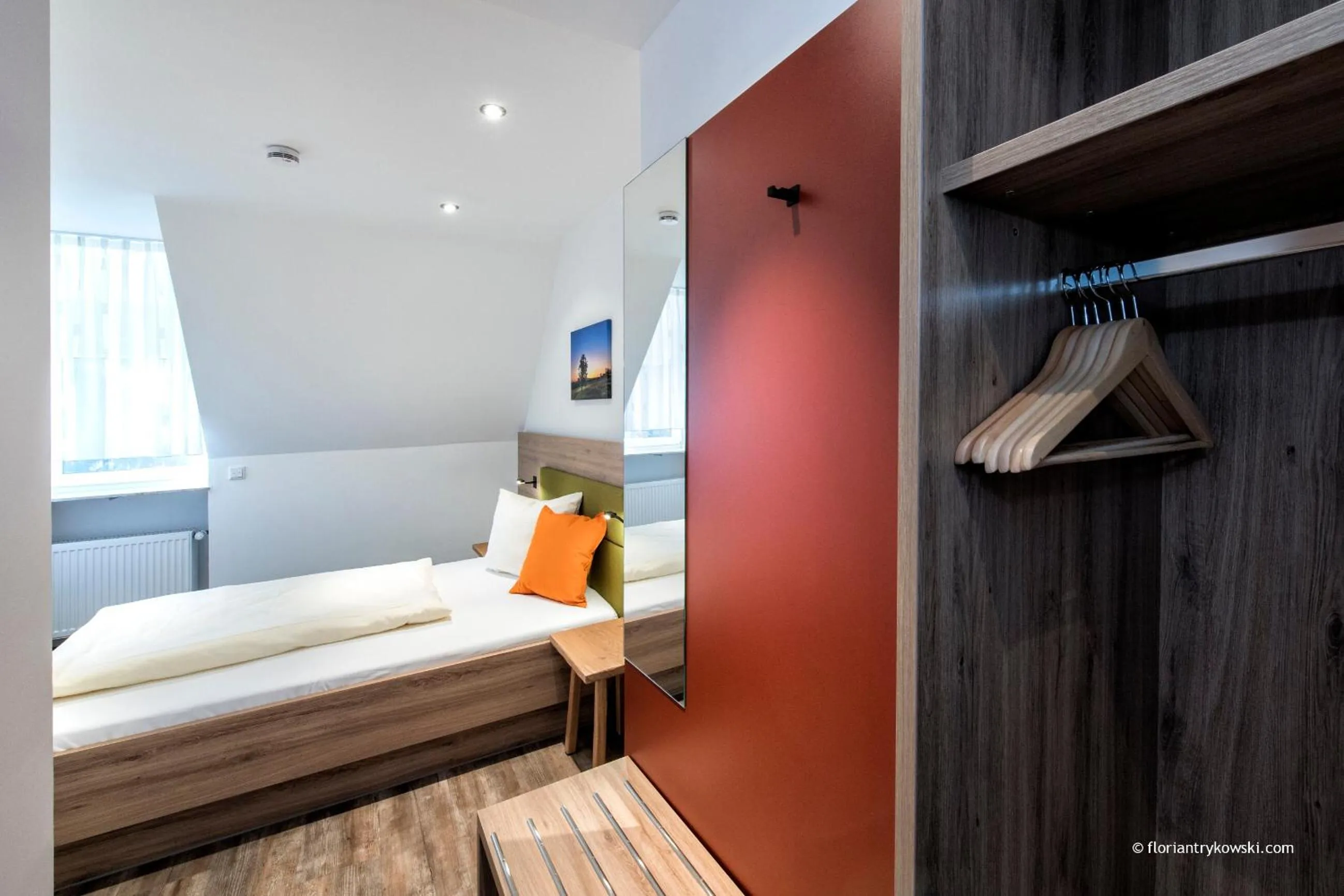 Bed in Übernachten in der Tenne