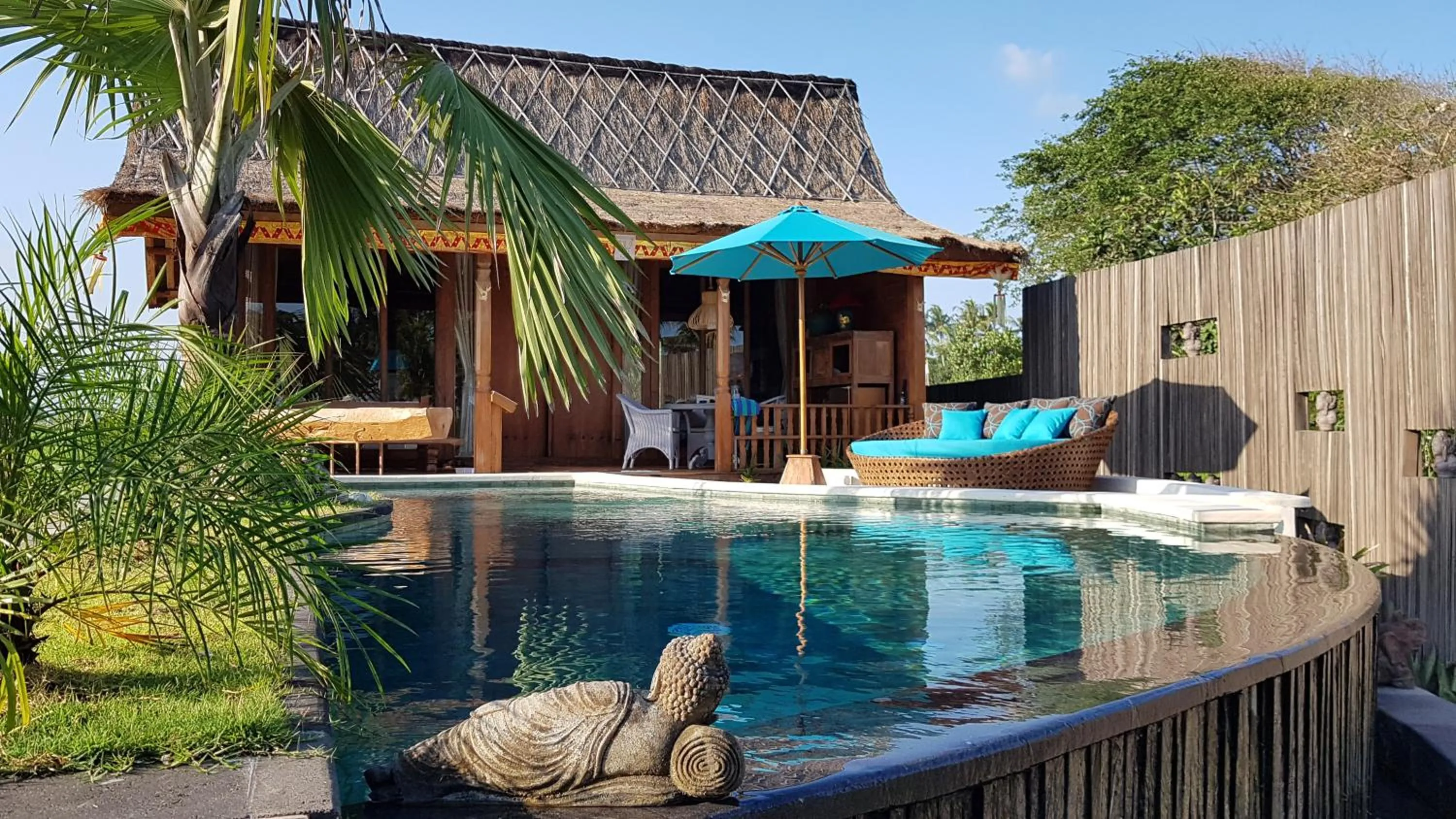 Swimming pool in Sejuk Beach Villas