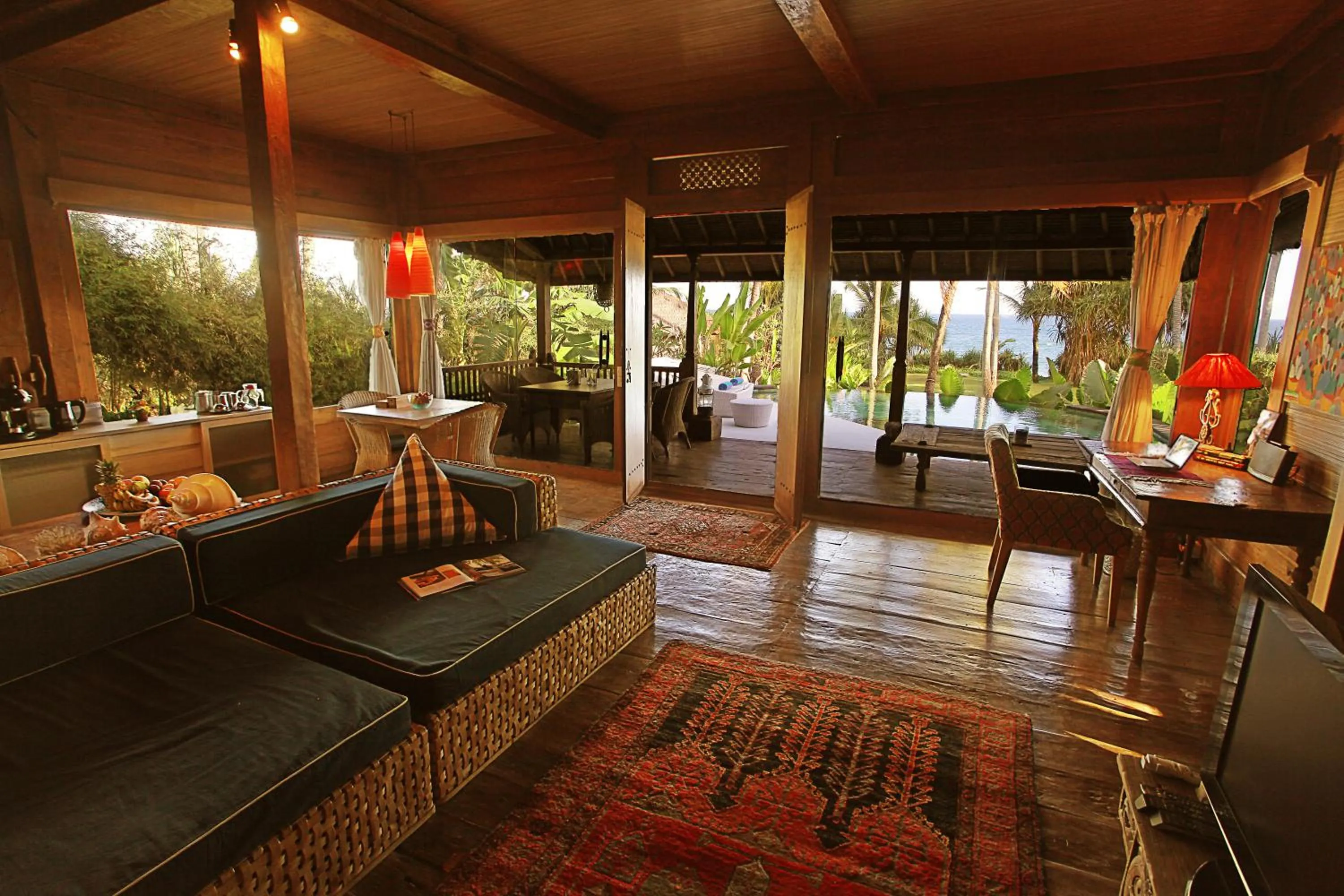 Seating area in Sejuk Beach Villas