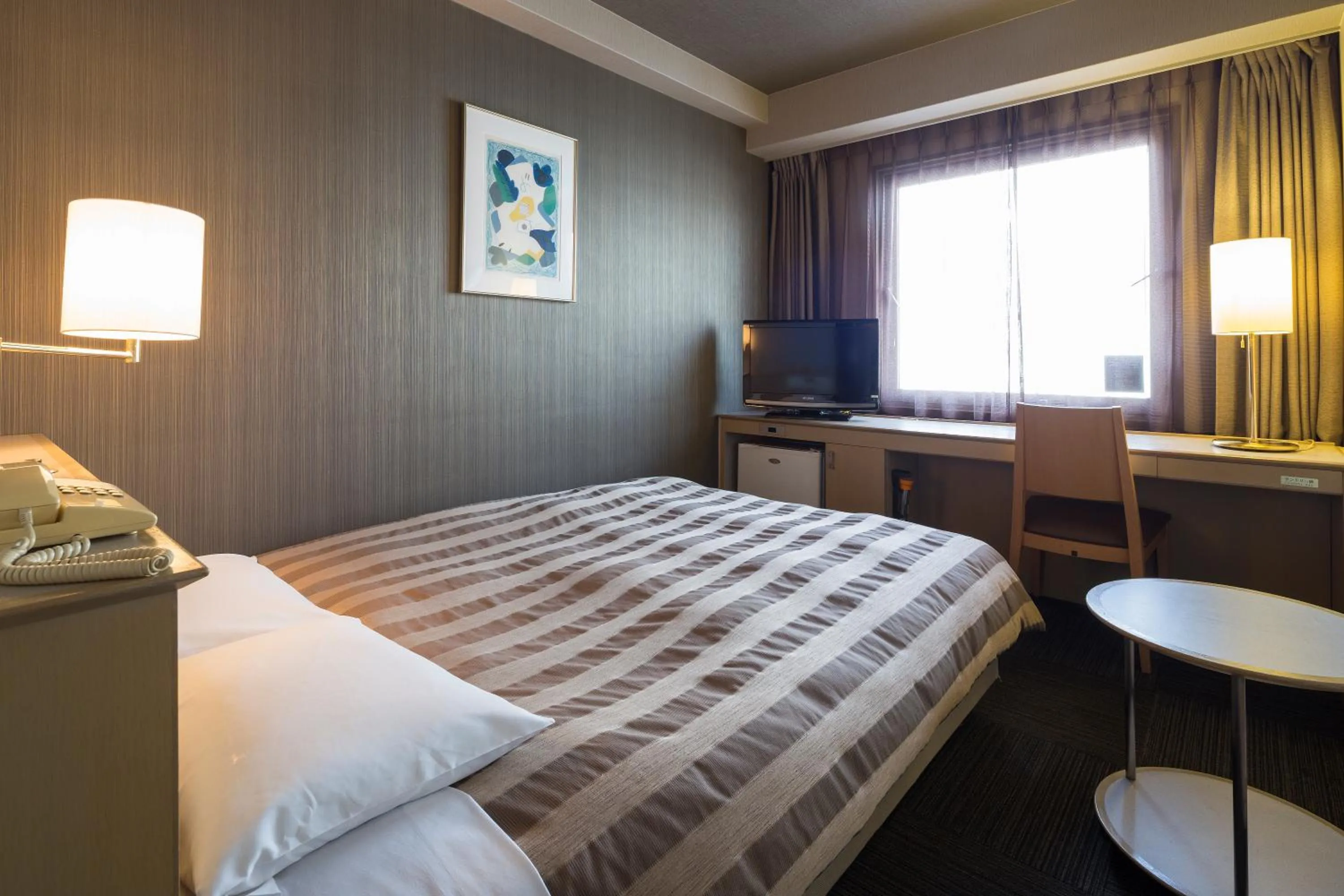 Bed, TV/Entertainment Center in Ark Hotel Kyoto -ROUTE INN HOTELS-