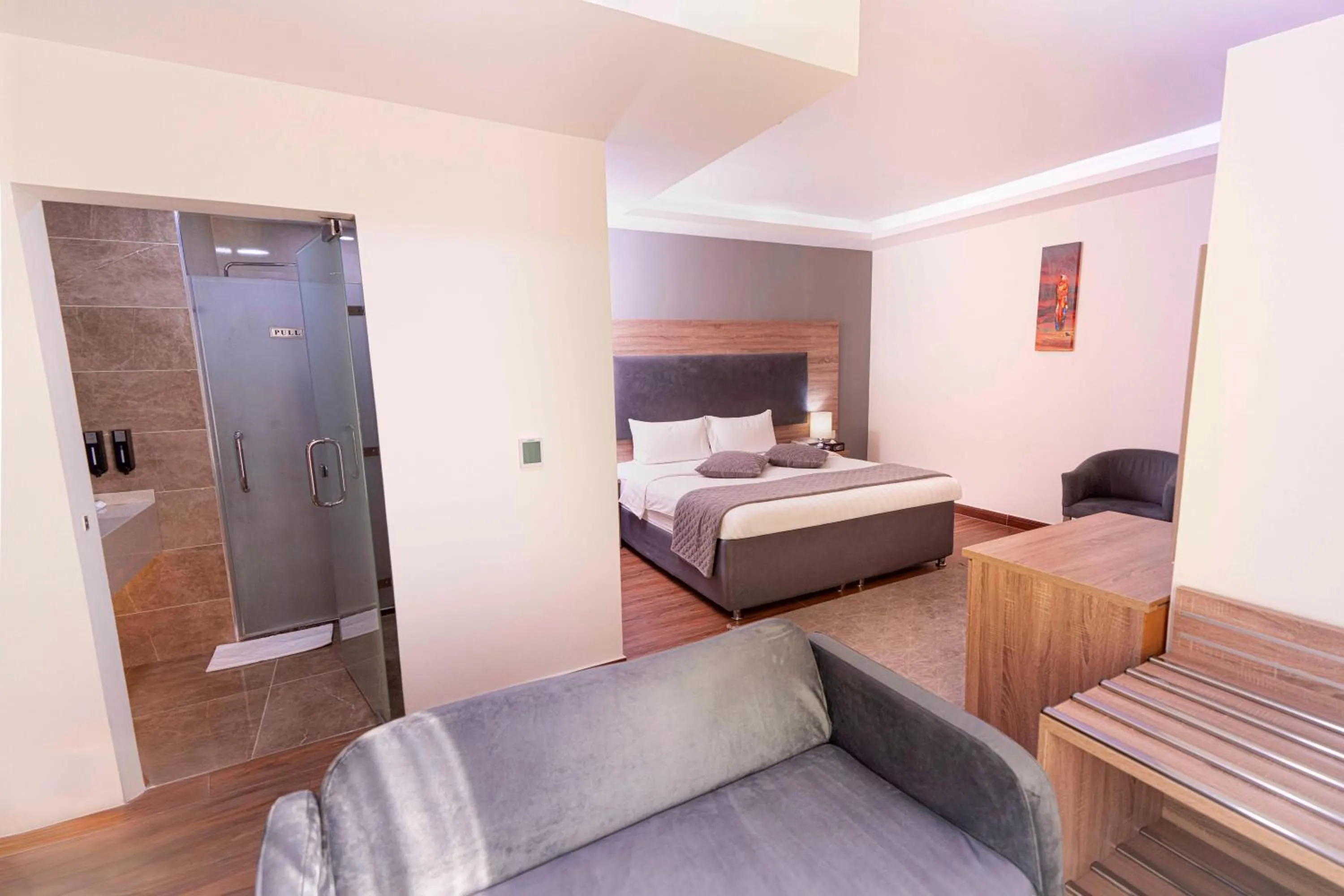 Bed in Petra Moon Hotel