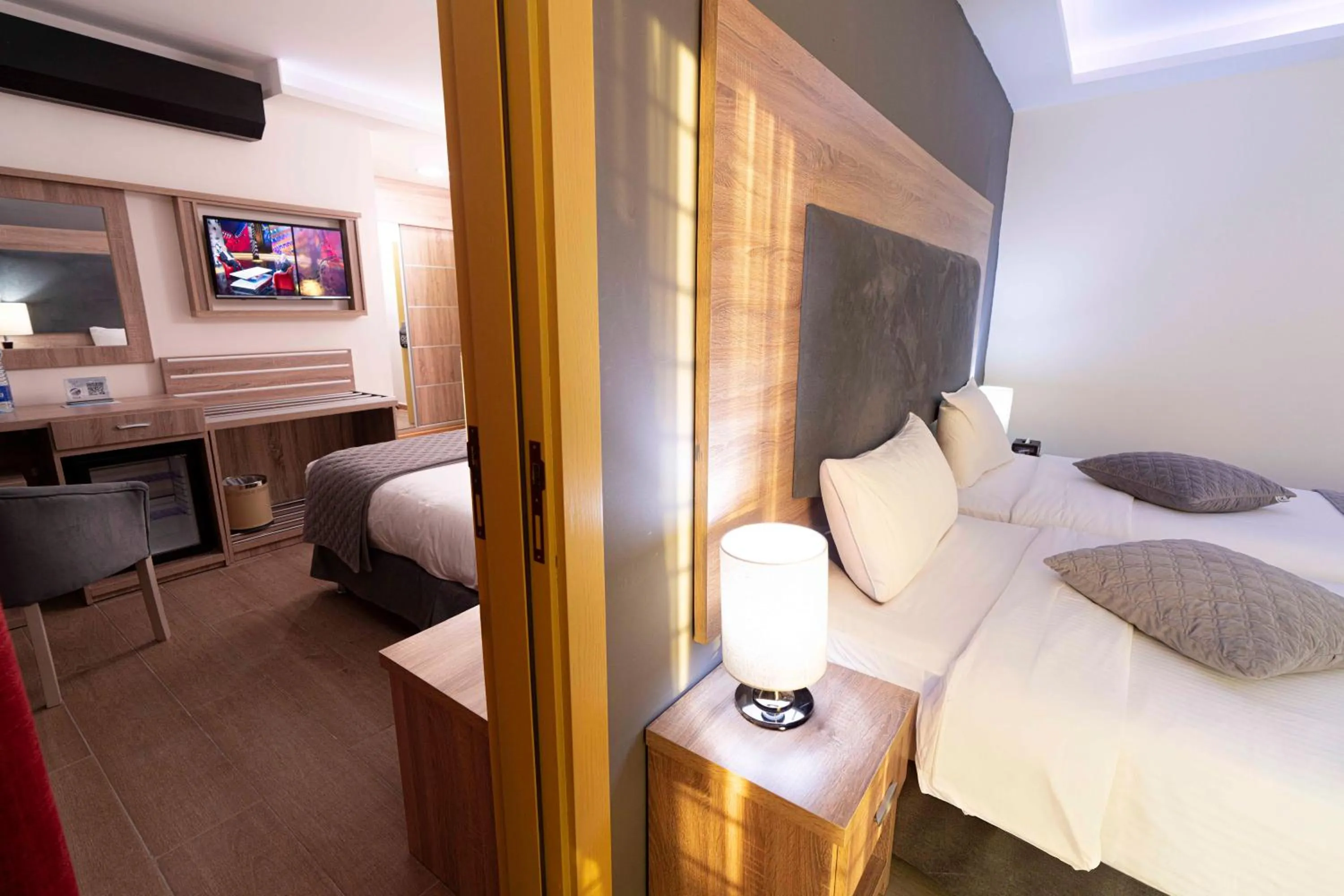 Bed in Petra Moon Hotel