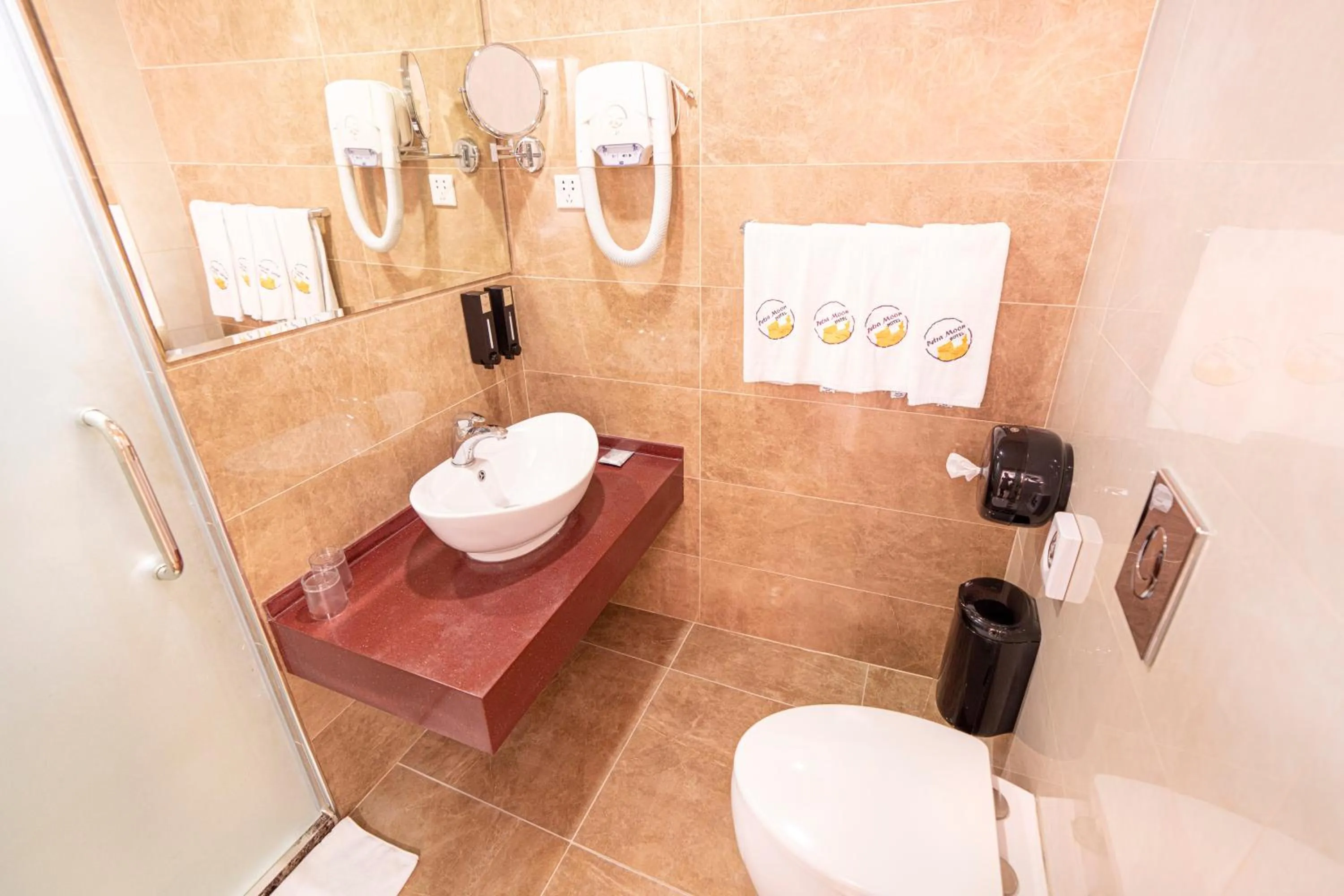 Toilet in Petra Moon Hotel