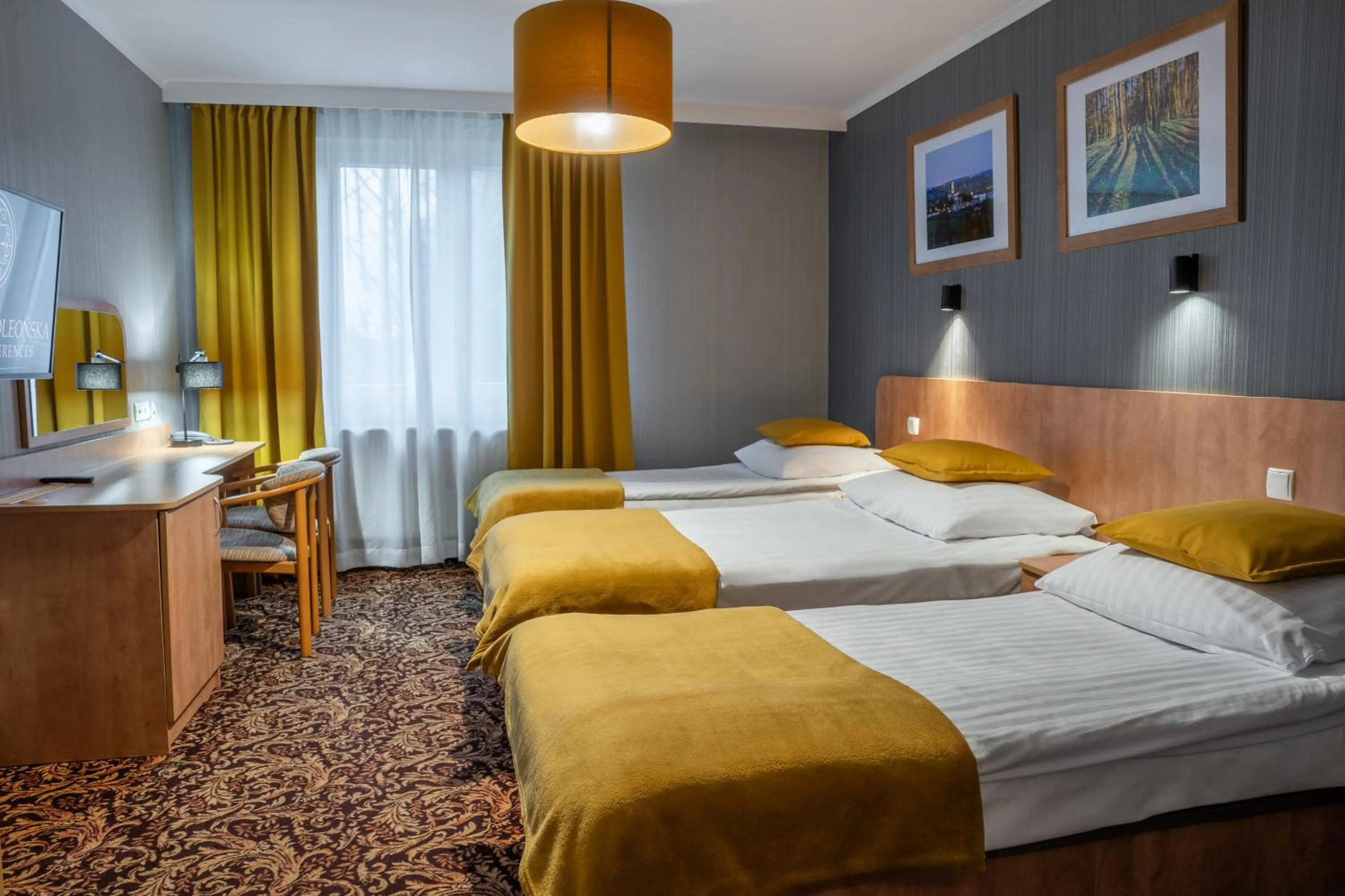 Bed in Hotel Kuźnia Napoleońska