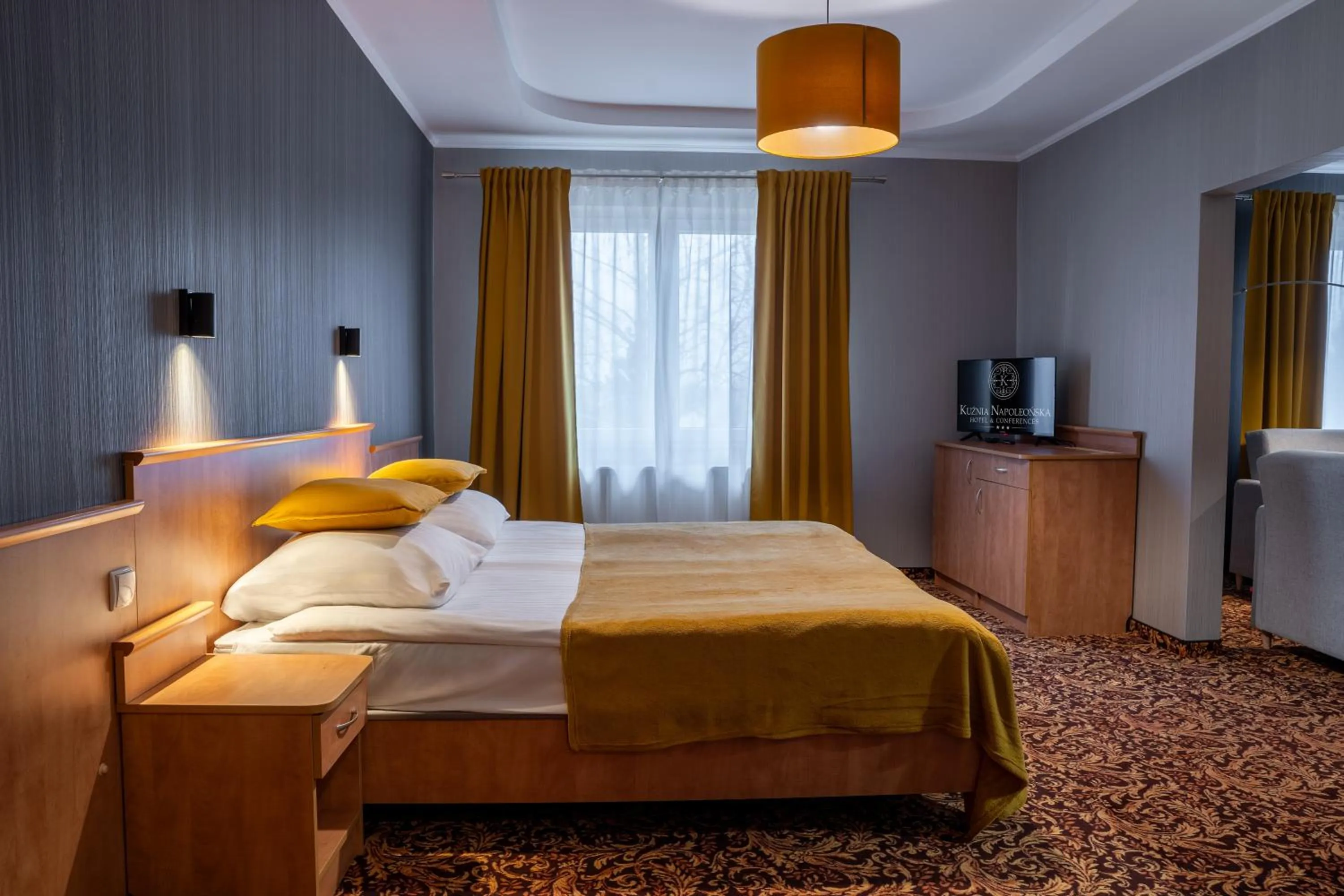 Bed in Hotel Kuźnia Napoleońska