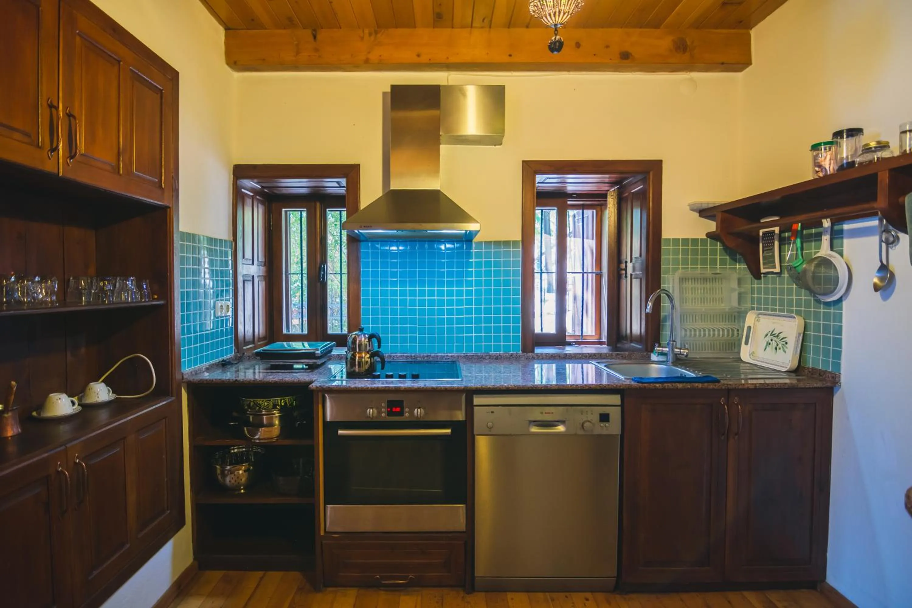 Kitchen or kitchenette in Hotel Villa Turka