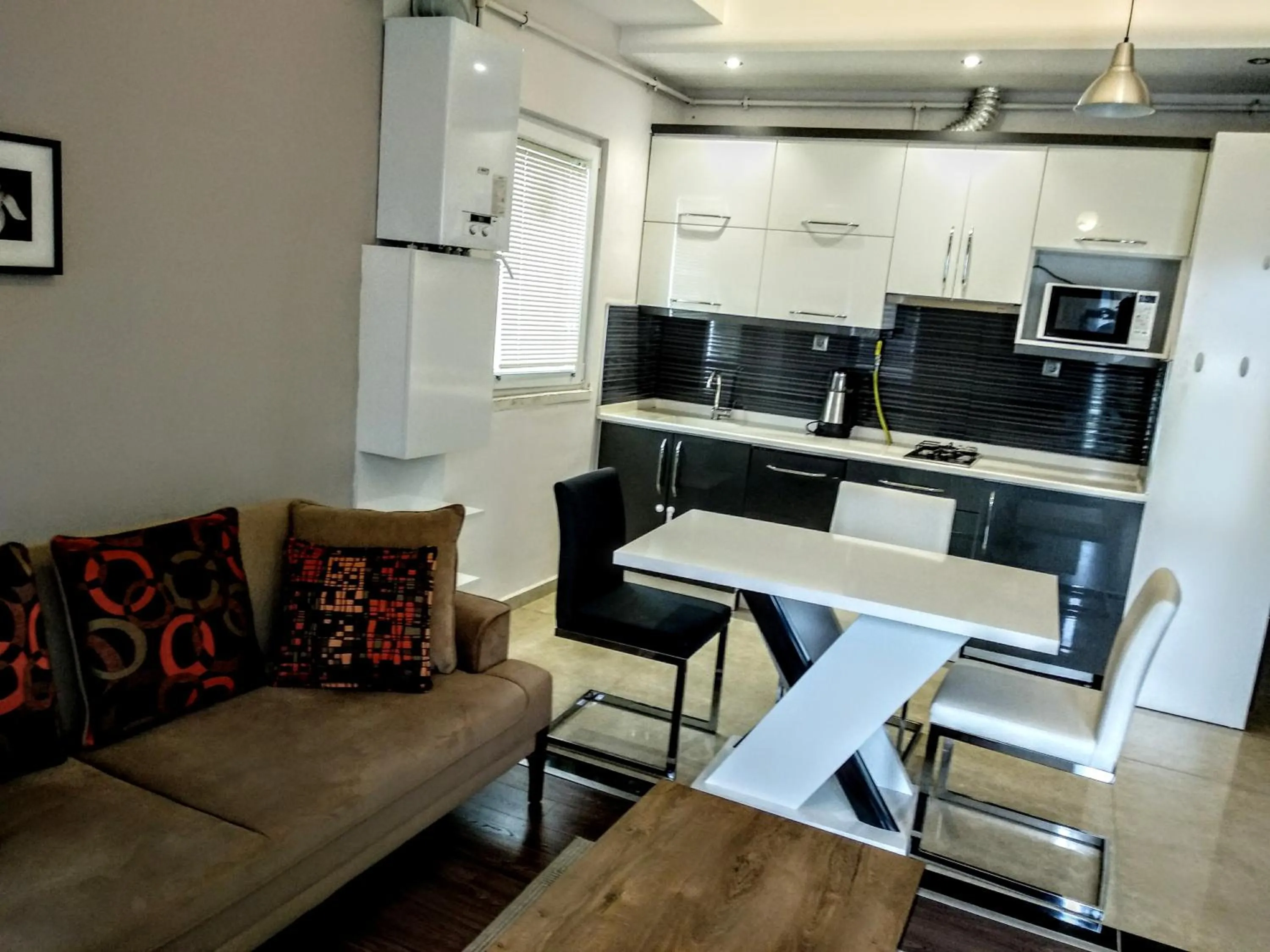 Kitchen or kitchenette in Güzel Yalı Evleri Residence &Apart Hotel