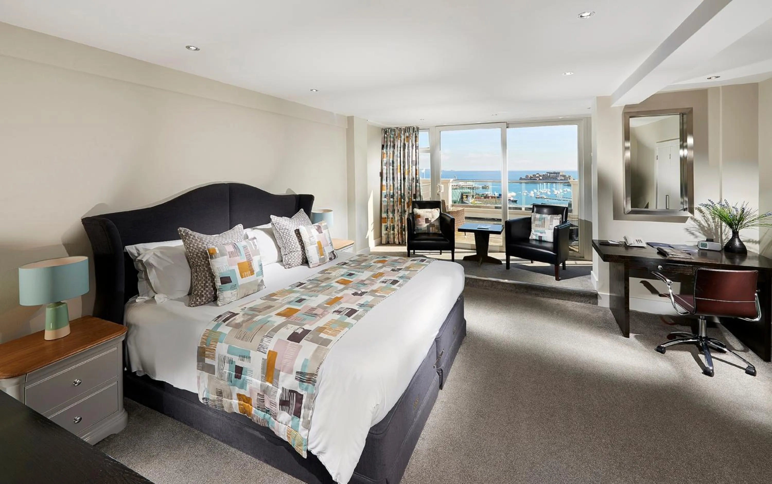 Bed in La Fregate Hotel