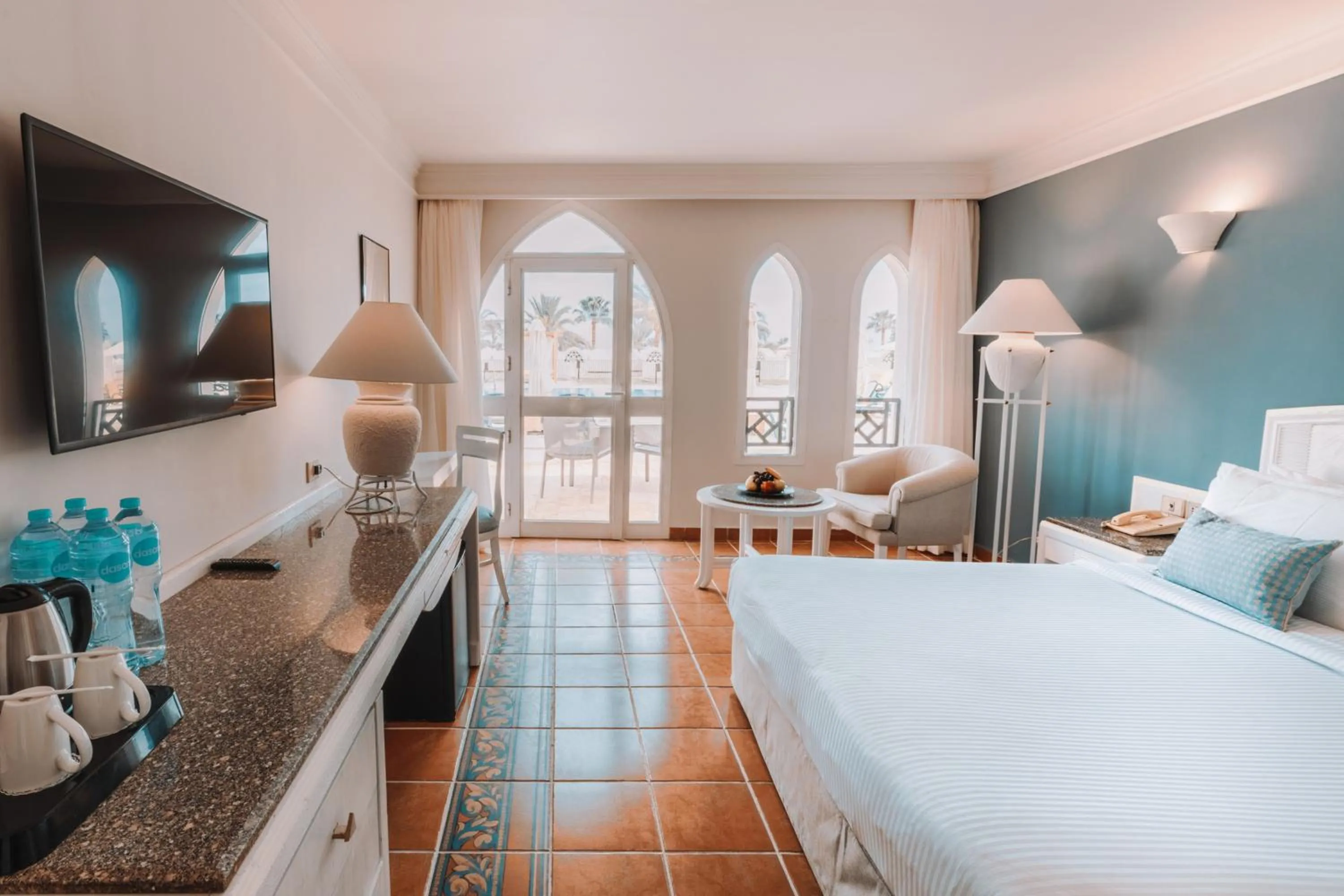 Bed in Reef Oasis Beach Aqua Park Resort