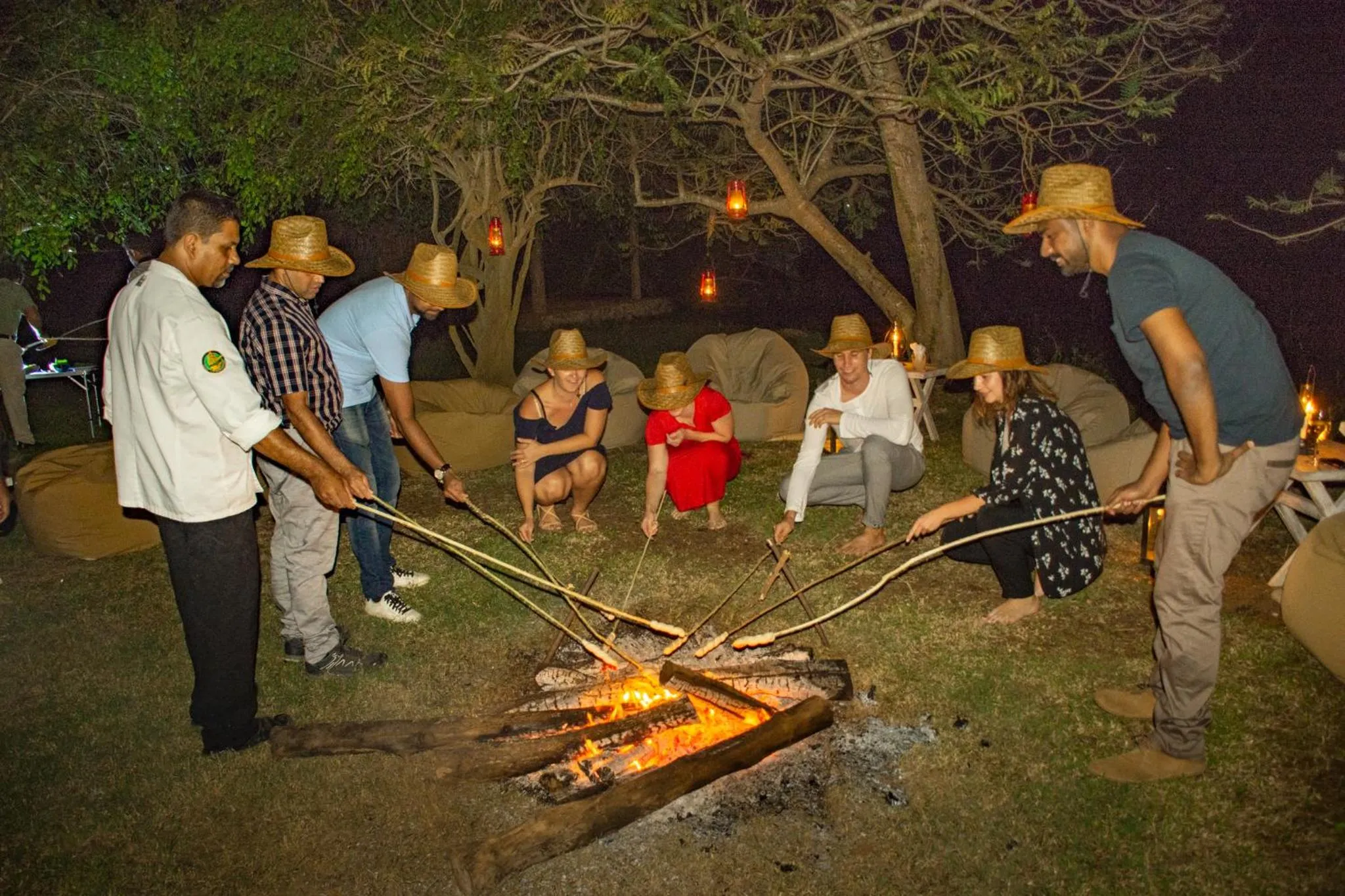 People in Flameback Eco Lodge