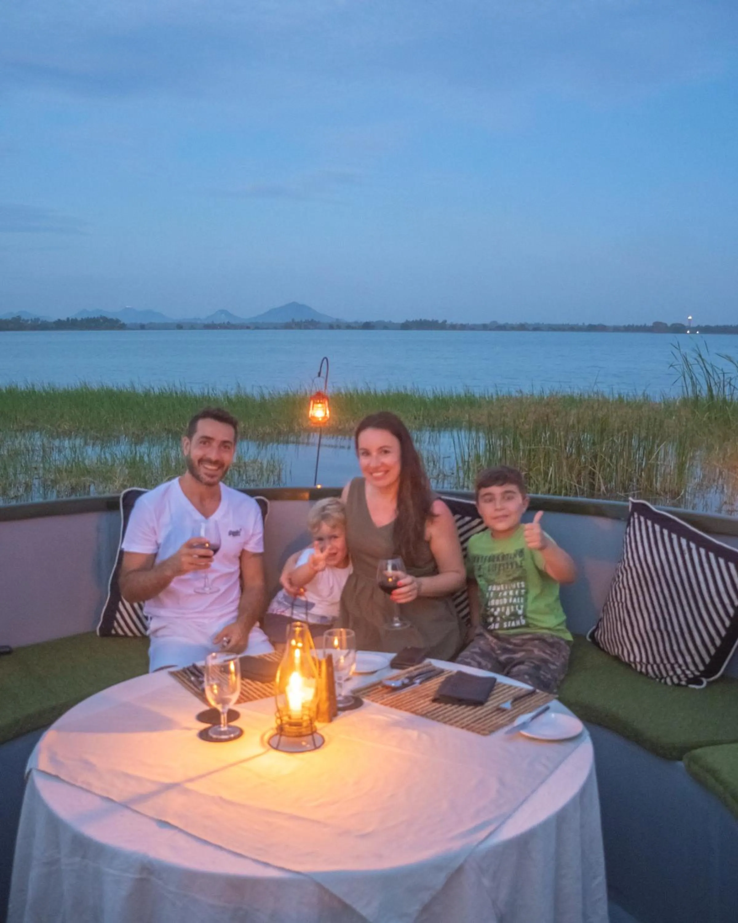 Family in Flameback Eco Lodge