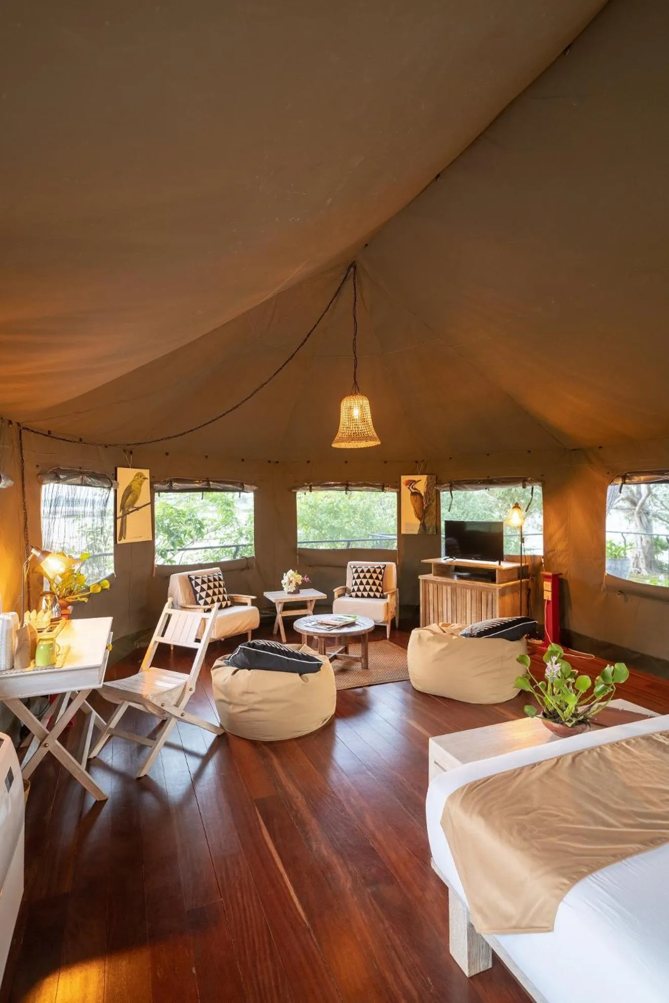 Living room in Flameback Eco Lodge