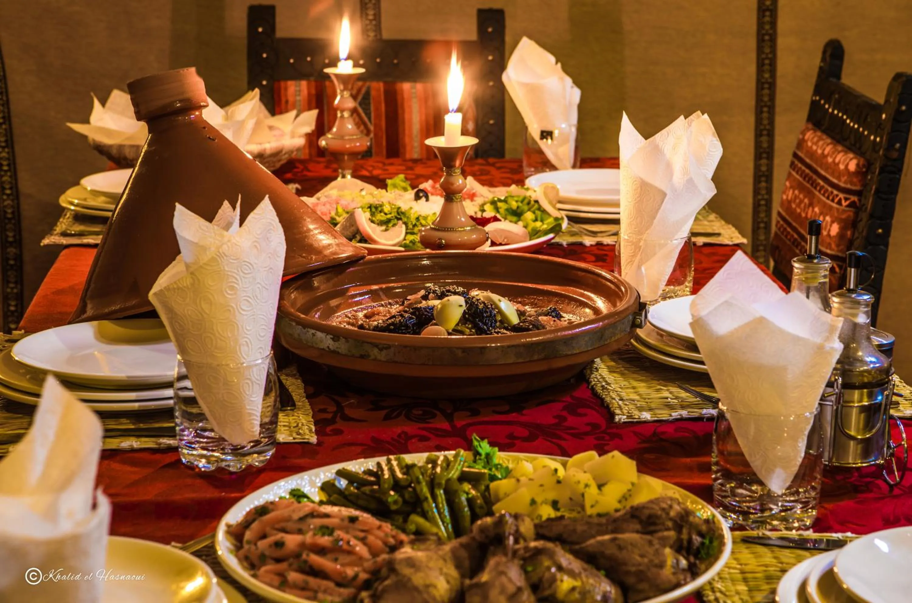Food and drinks in Kasbah Hotel Ziz Palace Rissani