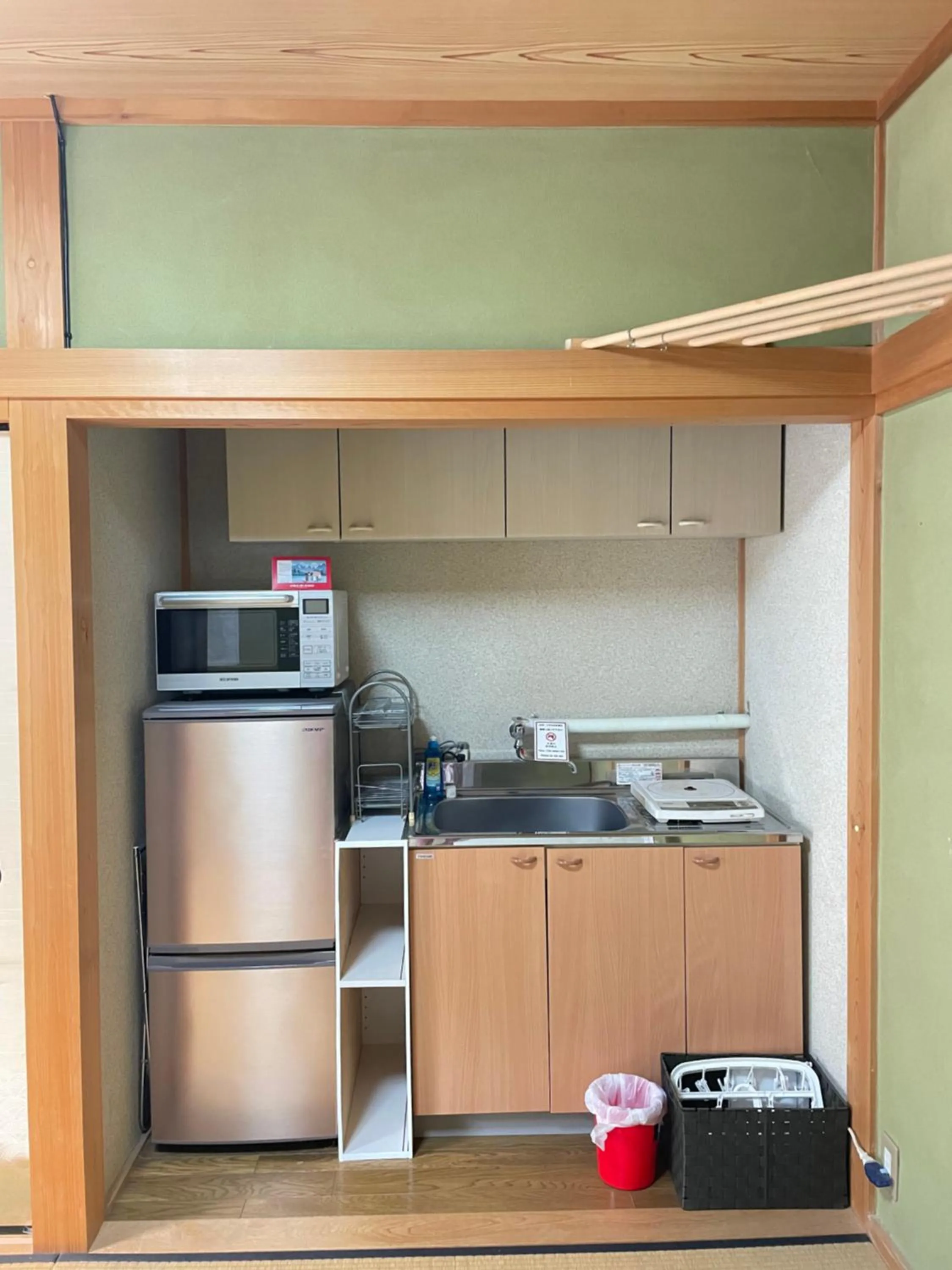 Kitchen or kitchenette in Inn Unkai no Sato no Yado 民宿 雲海の里の宿