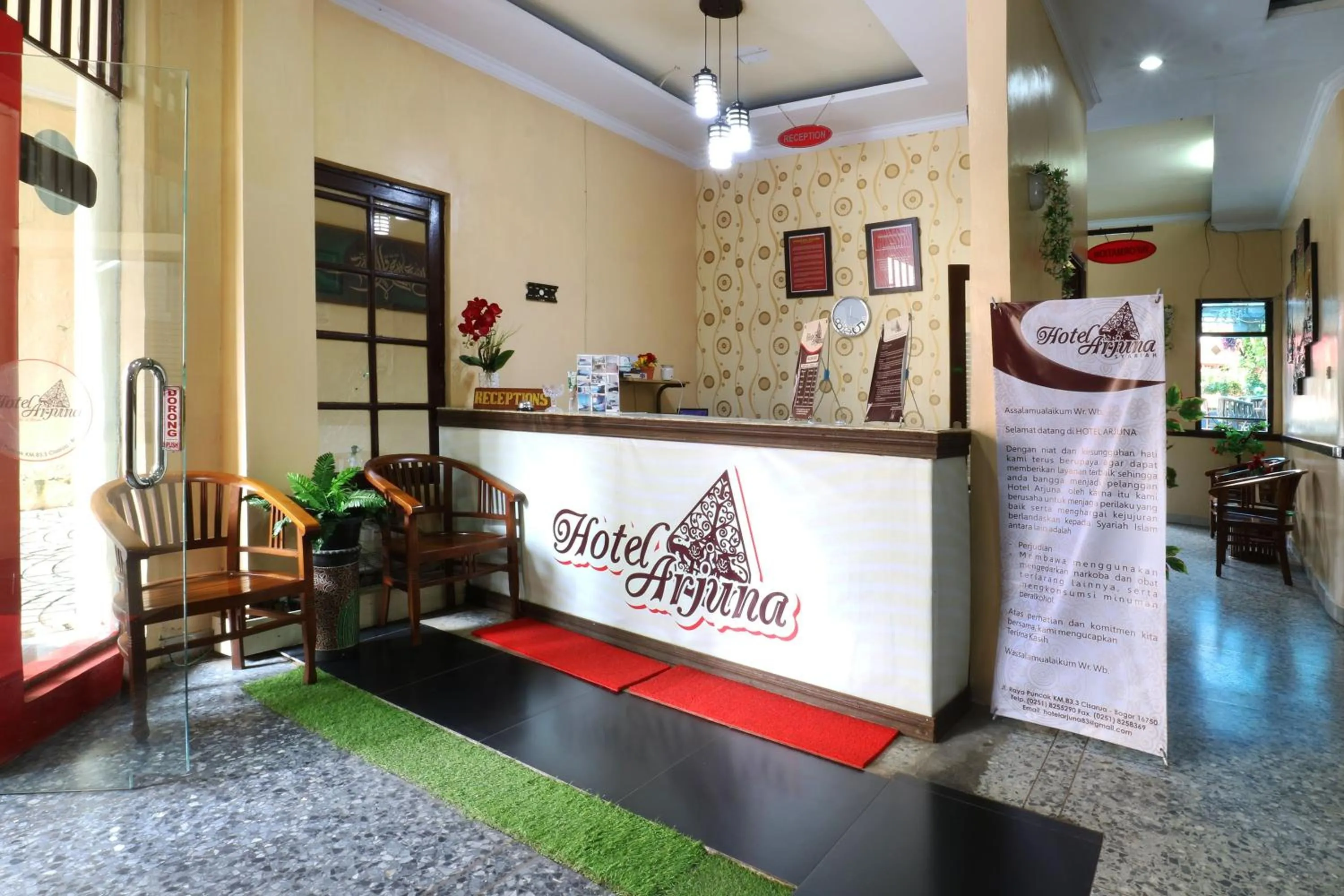 Lobby or reception in Hotel Arjuna