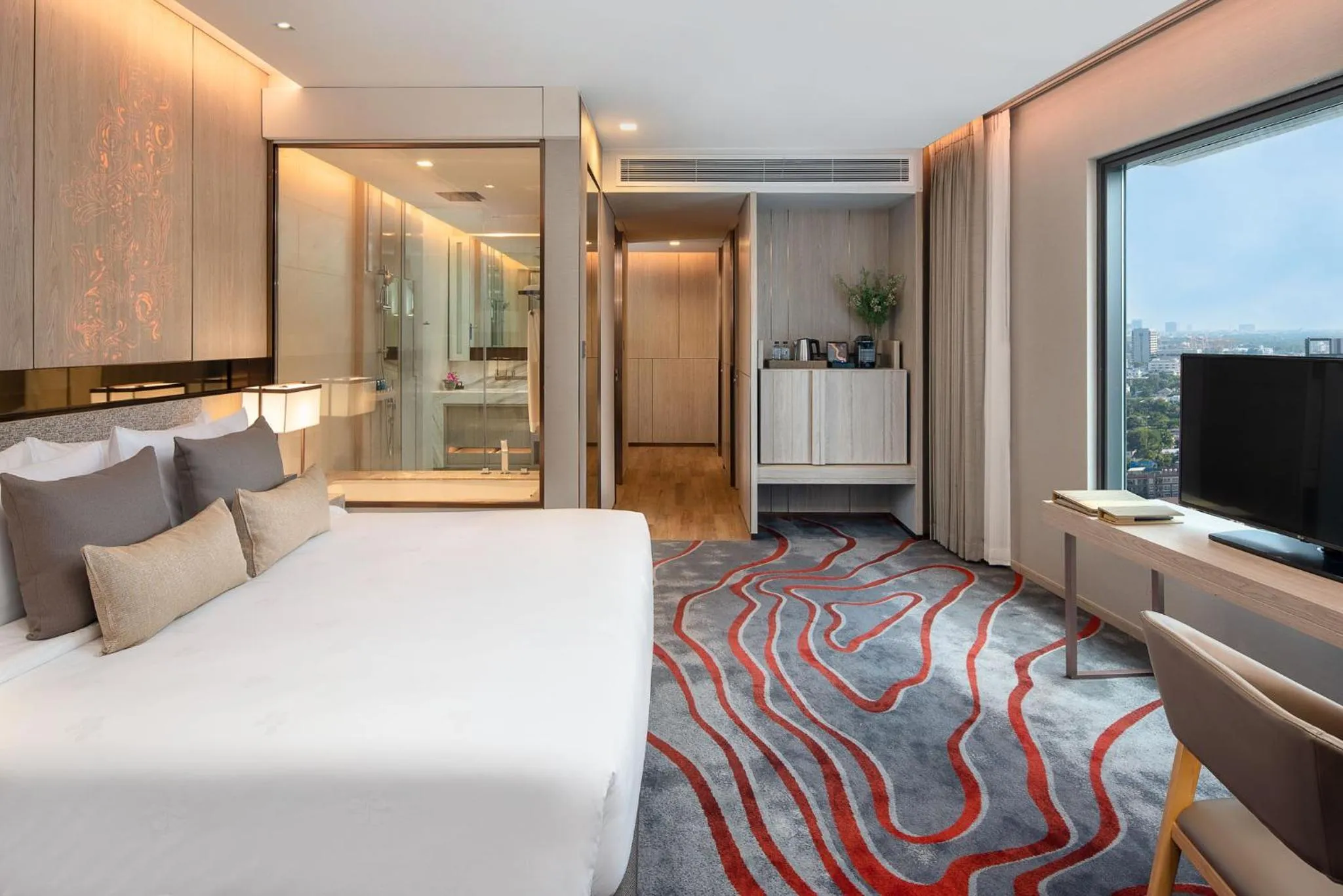 Photo of the whole room, Bed in Hotel Nikko Bangkok