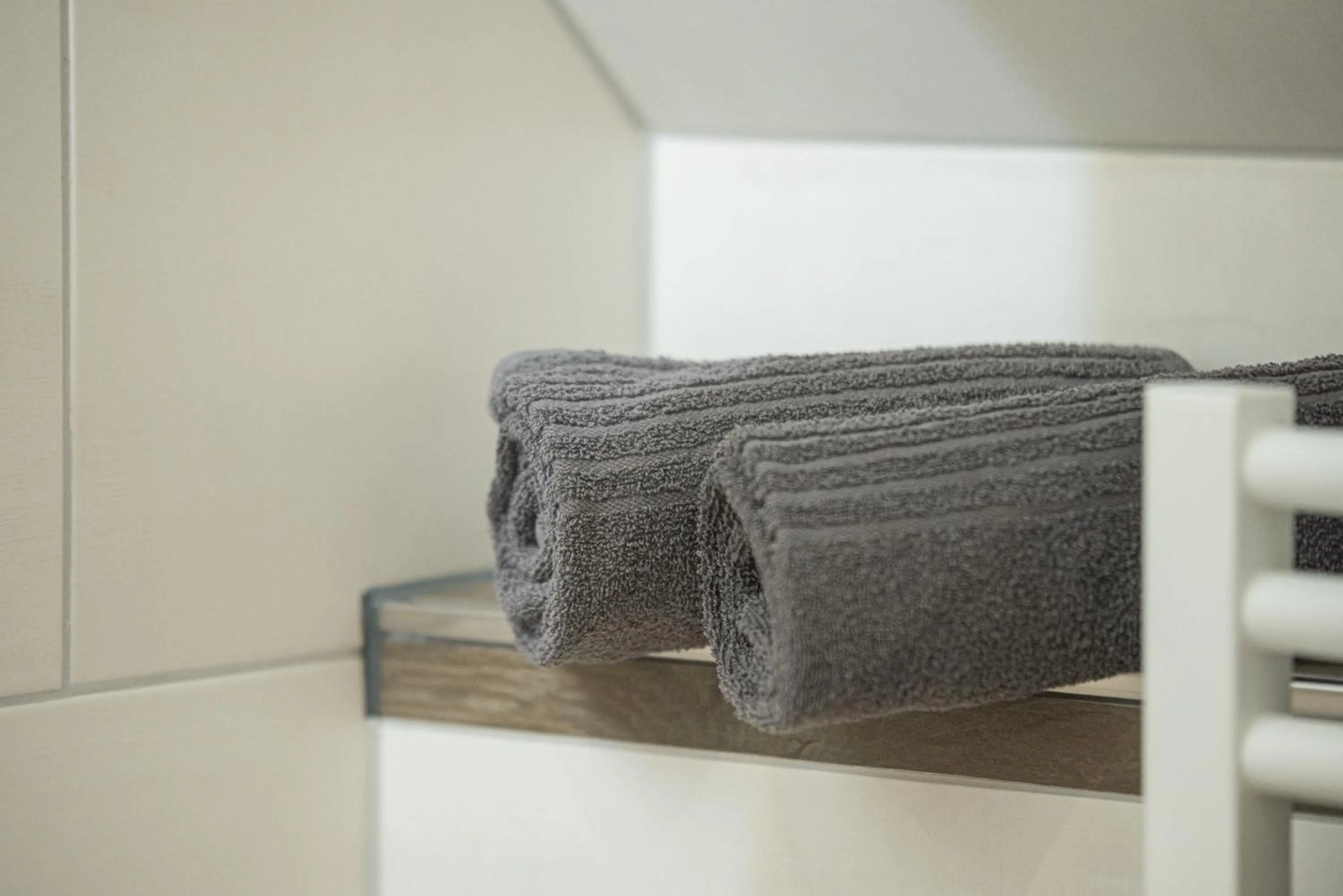 Bathroom, Bed in Hotel dasZimmermann