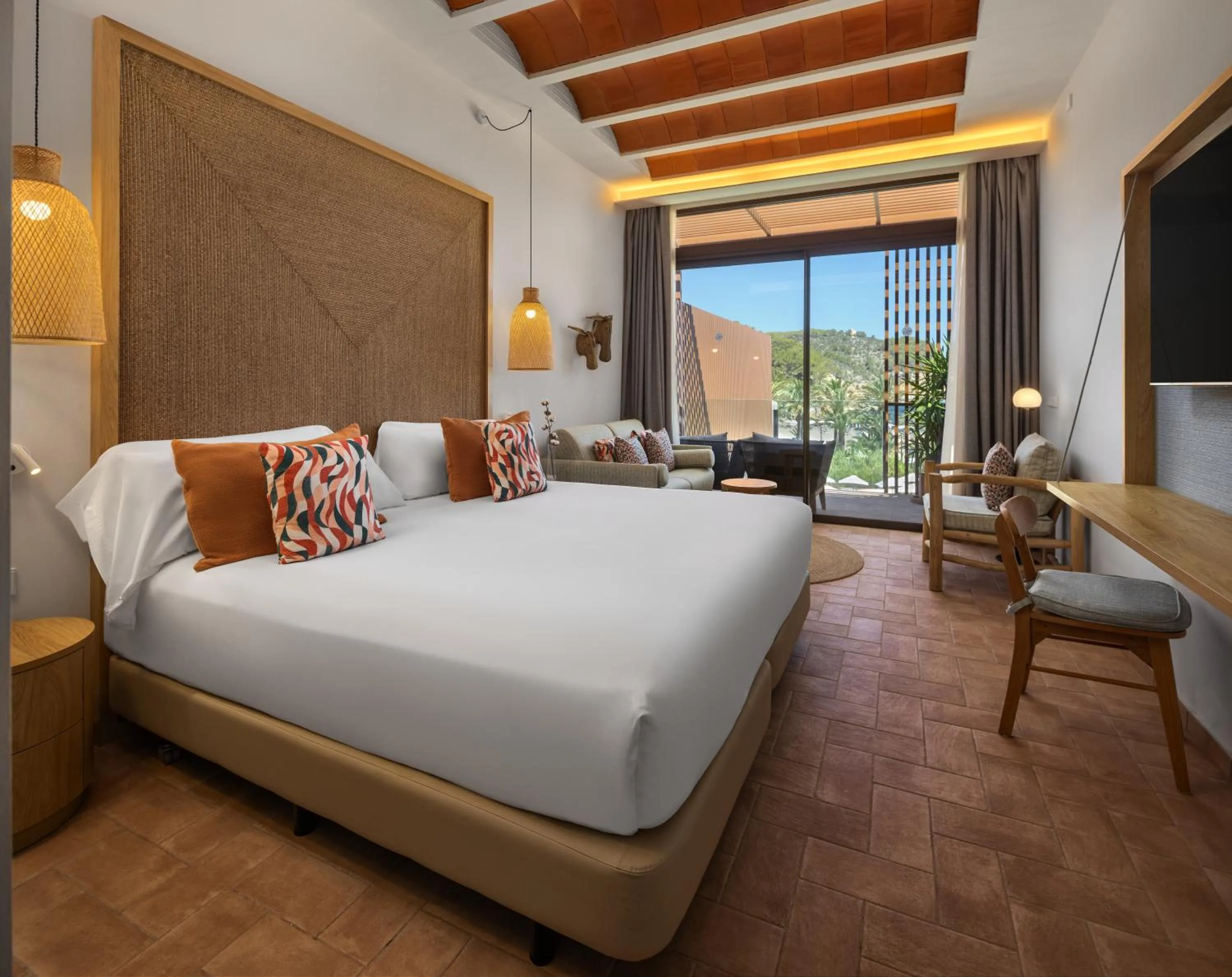 Bed in Cala San Miguel Ibiza Resort, Adults only, Curio Collection by Hilton