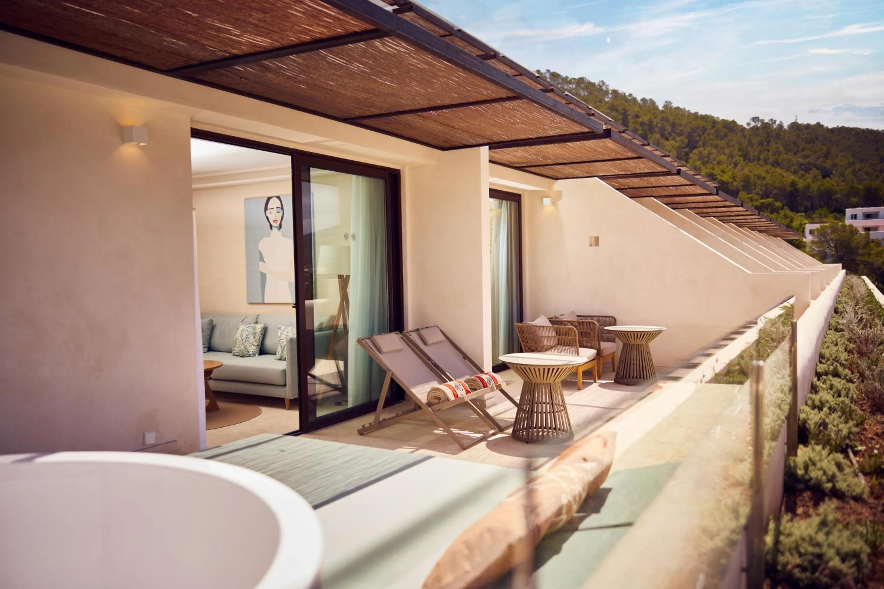 Balcony/Terrace in Cala San Miguel Ibiza Resort, Adults only, Curio Collection by Hilton