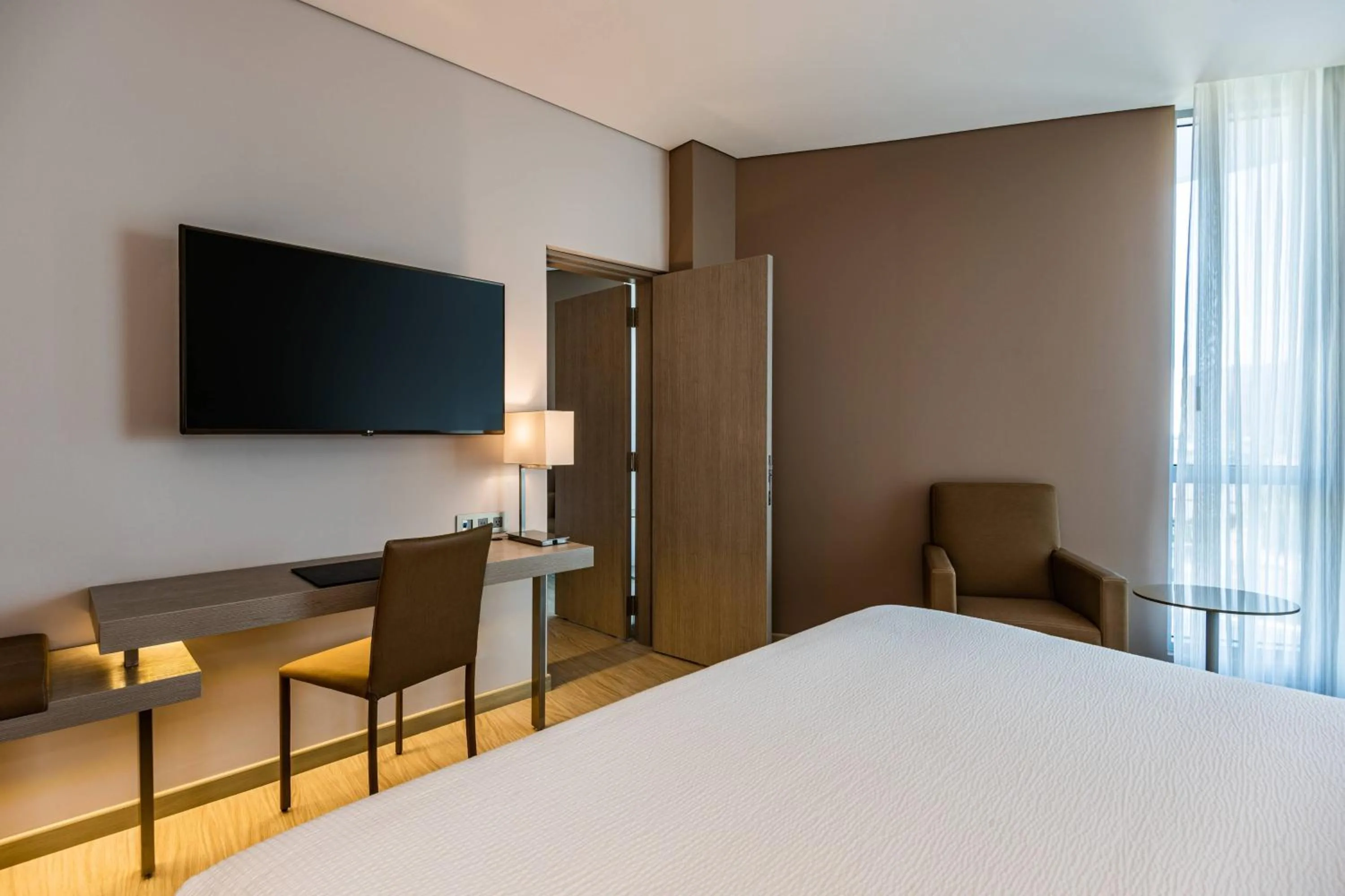 Photo of the whole room, Bed in AC Hotel By Marriott Santa Marta