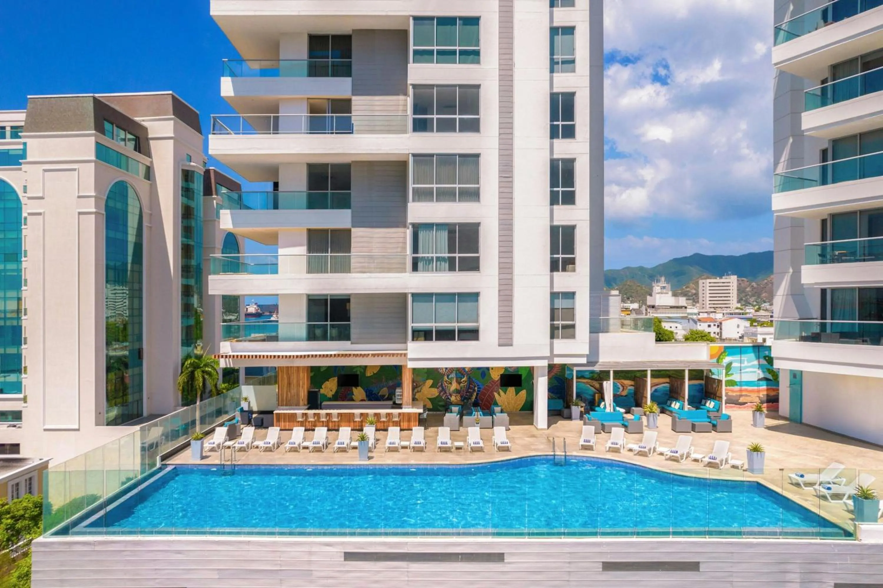 Swimming pool in AC Hotel By Marriott Santa Marta