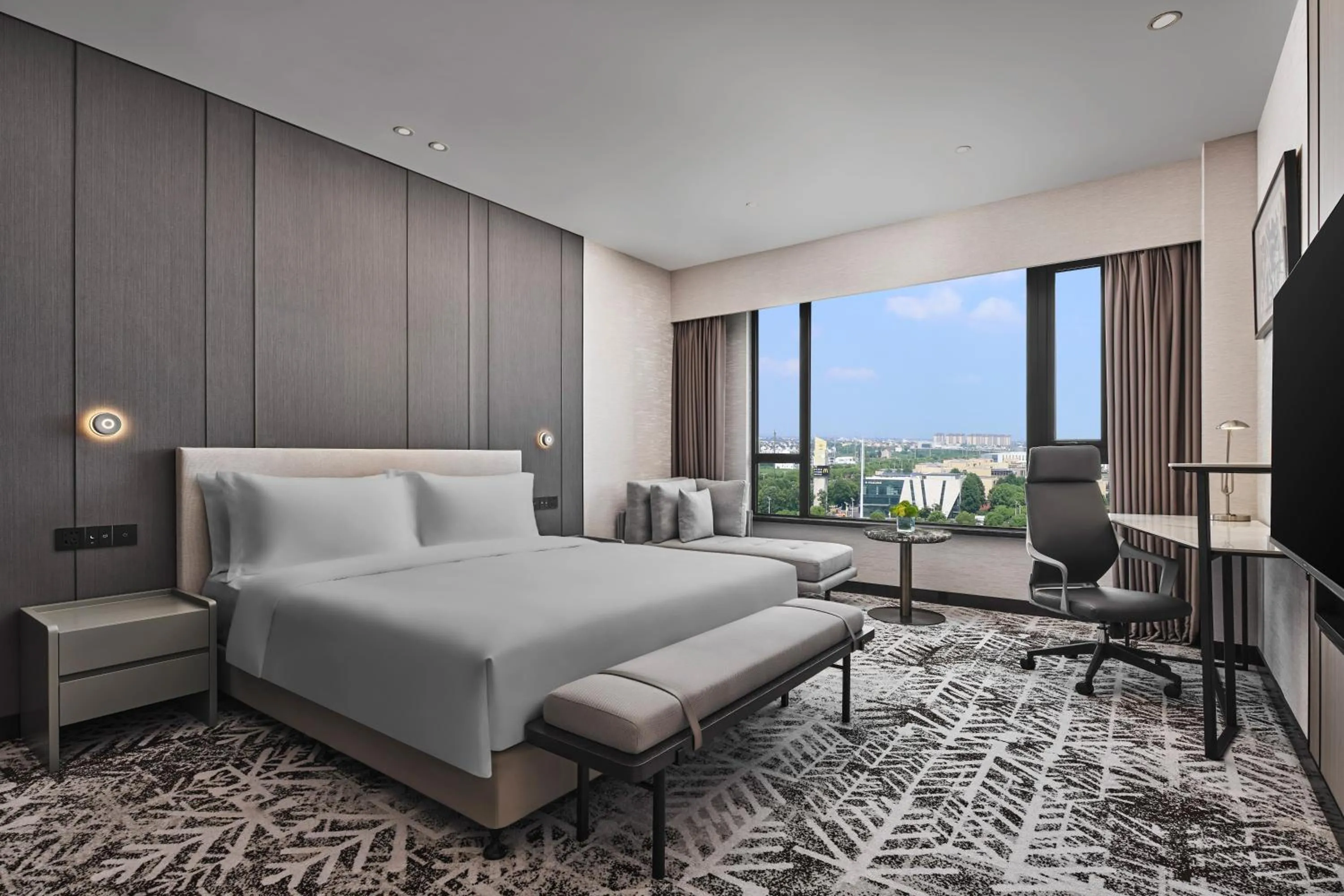 Bedroom, Bed in Crowne Plaza Shanghai Jinshan by IHG