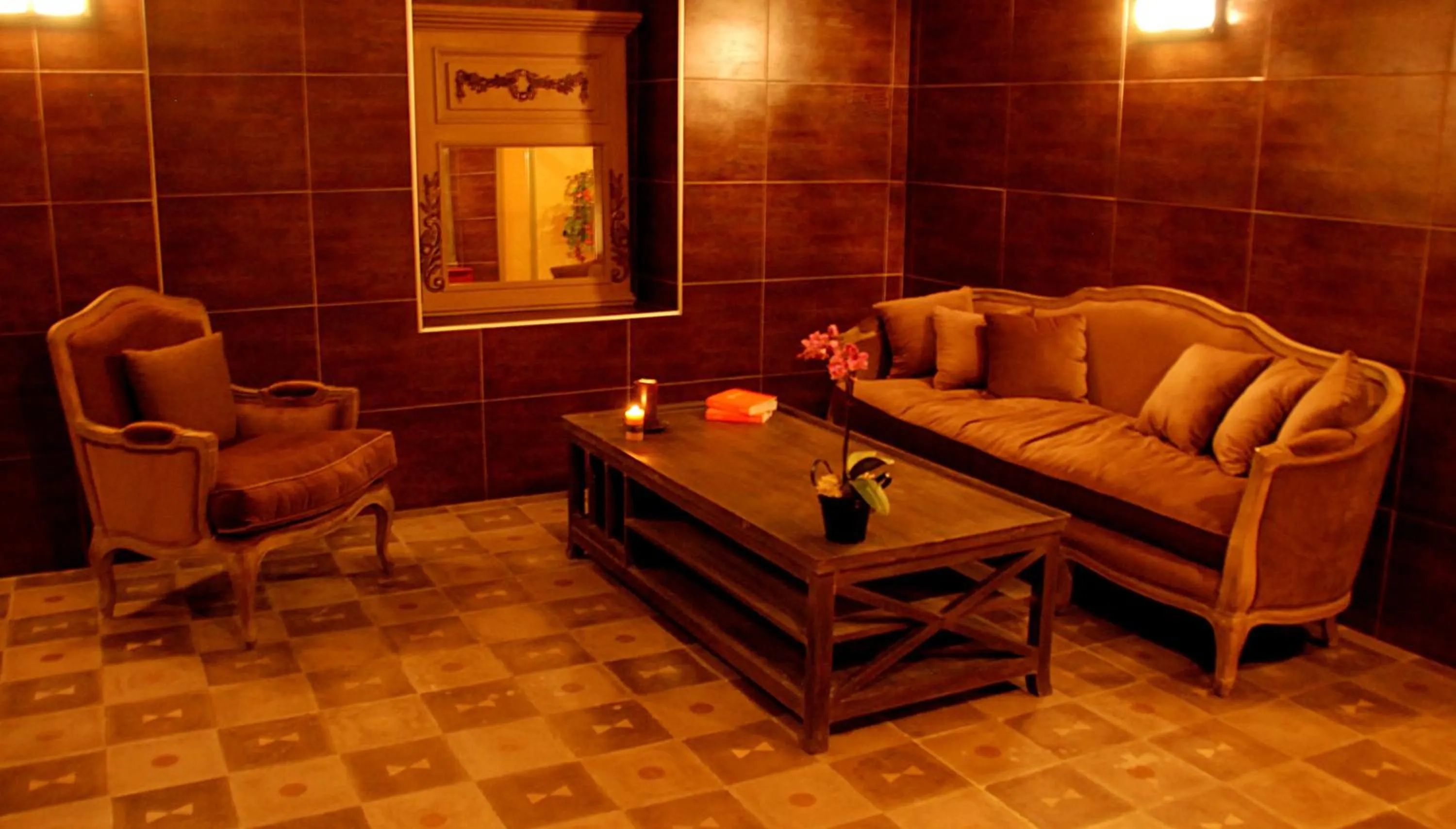 Living room in Hotel Les Mazets Des Roches