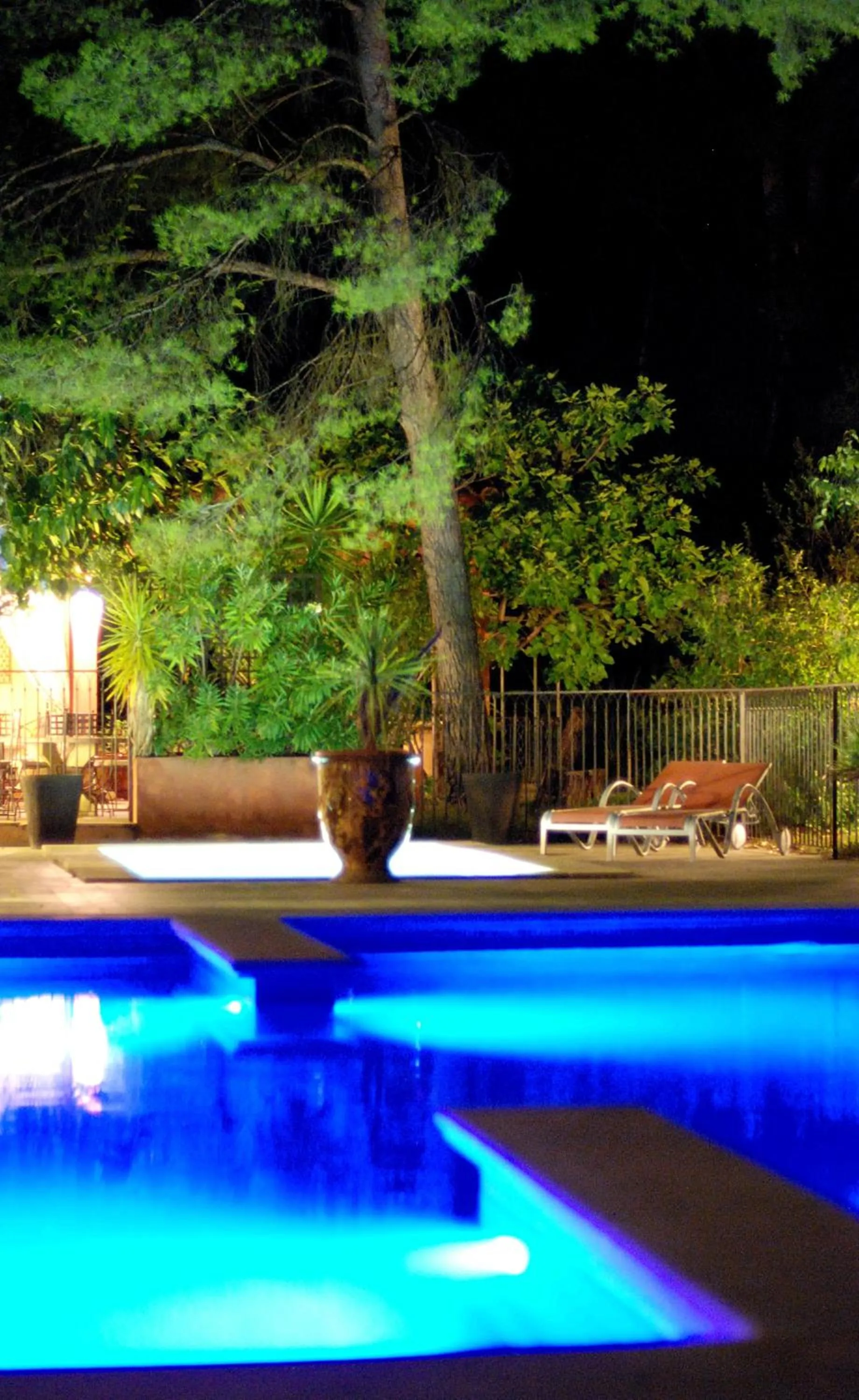 Patio in Hotel Les Mazets Des Roches