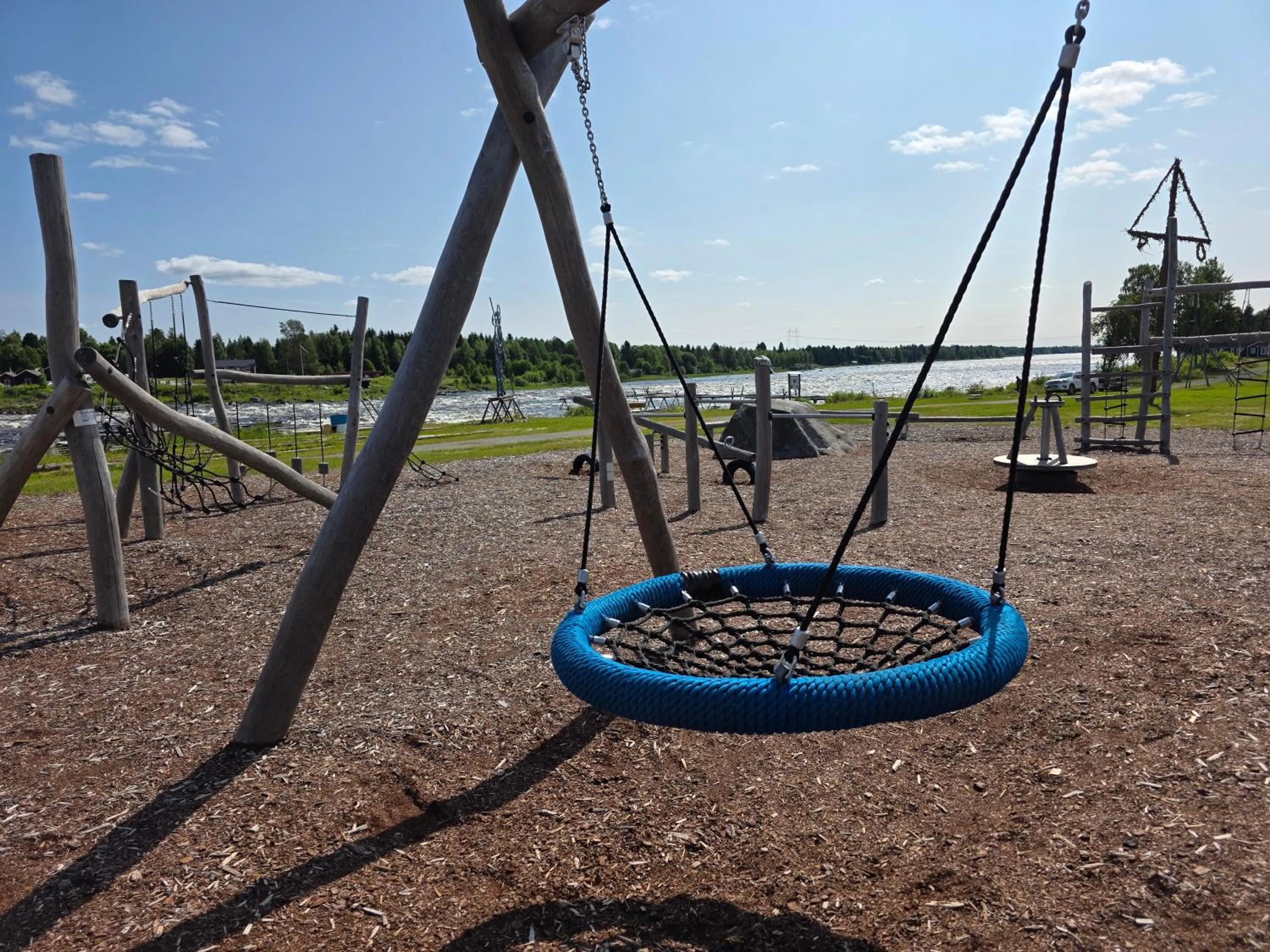 Children play ground in Kukkolaforsen Turist & Konferens